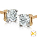 14KY 0.33CTW (1/3CT) ROUND DIAMOND EARRING STUDS - Norma's Jewelry