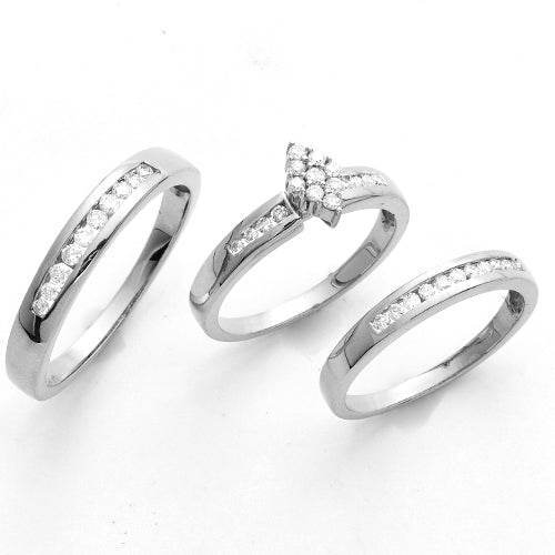 14KW 0.55CTW DIAMOND FANCY TRIO SET - Norma's Jewelry