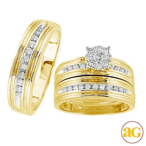 14KY 0.55CTW FLEUR DIAMOND TRIO SET - Norma's Jewelry