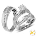 14KW 1.00CTW FLEUR DIAMOND TRIO SET - Norma's Jewelry