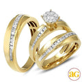 14KY 1.00CTW FLEUR DIAMOND TRIO SET - Norma's Jewelry
