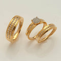 14KY 0.50CTW DIAMOND ROUND CLUSTER TRIO SET - MENS - Norma's Jewelry