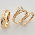 14KY 1.10CTWDIAMOND ROUND CLUSTER TRIO SET -SINGLE - Norma's Jewelry