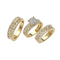 14KY 1.25CTW DIAMOND TRIO SET - ROUND CLUSTER - - Norma's Jewelry