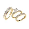 14KY 0.55CTW DIAMOND TRIO SET - ROUND CLUSTER - Norma's Jewelry