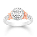 14 Karat Two-tone (White and Yellow) Gold 0.17 Carat Diamonds Round Ladies Ring-0232288-WY