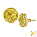 10KY 0.75CTW YELLOW DIAMOND DISC EARRINGS - Norma's Jewelry