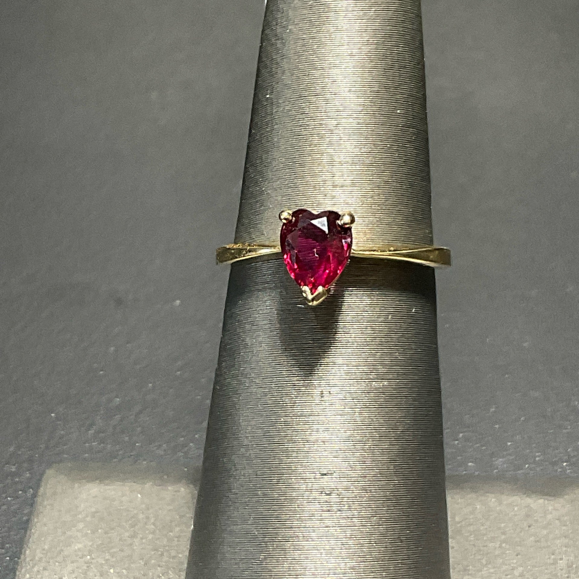 14K Yellow Ruby Stone Ring