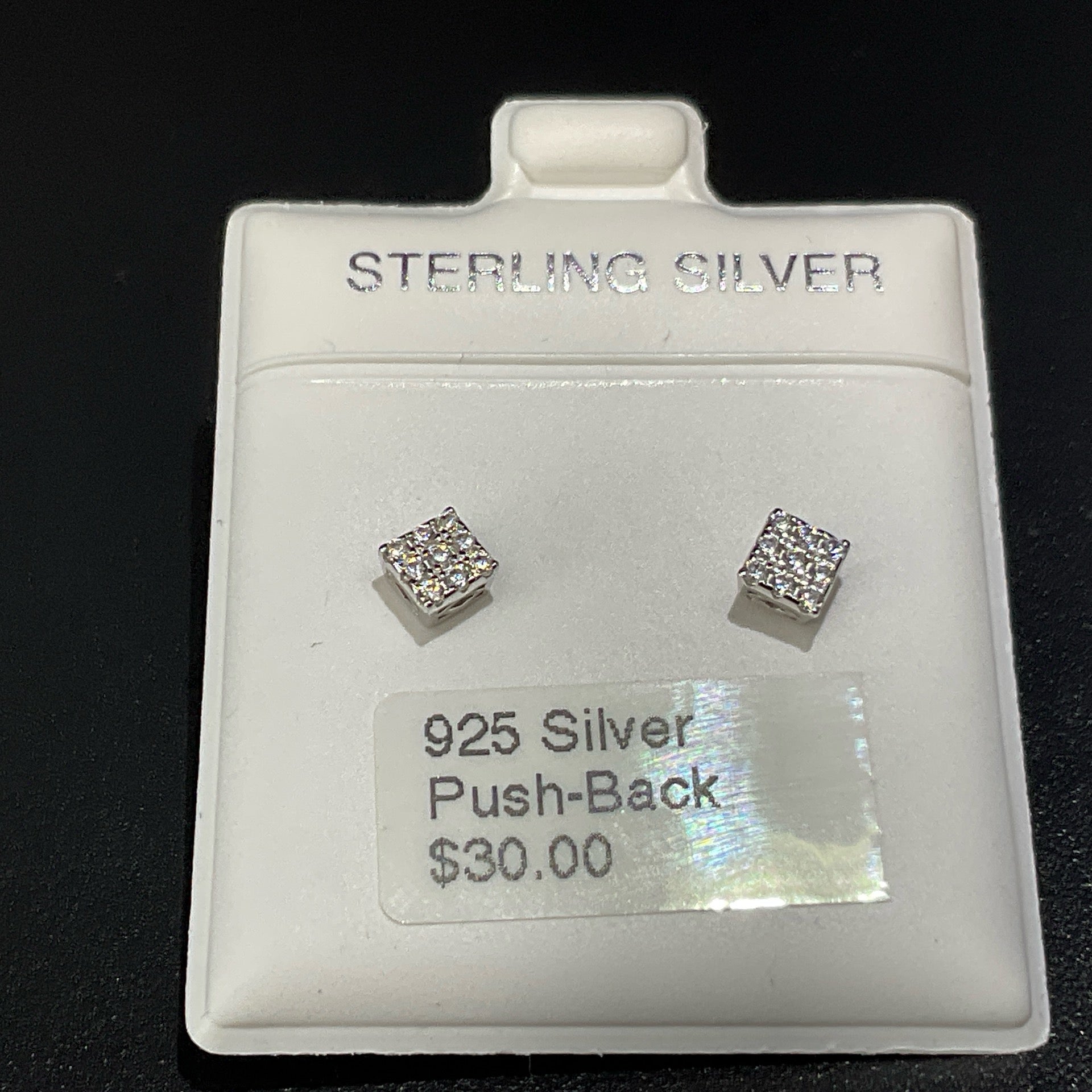 925 Silver Push-Back Earrings