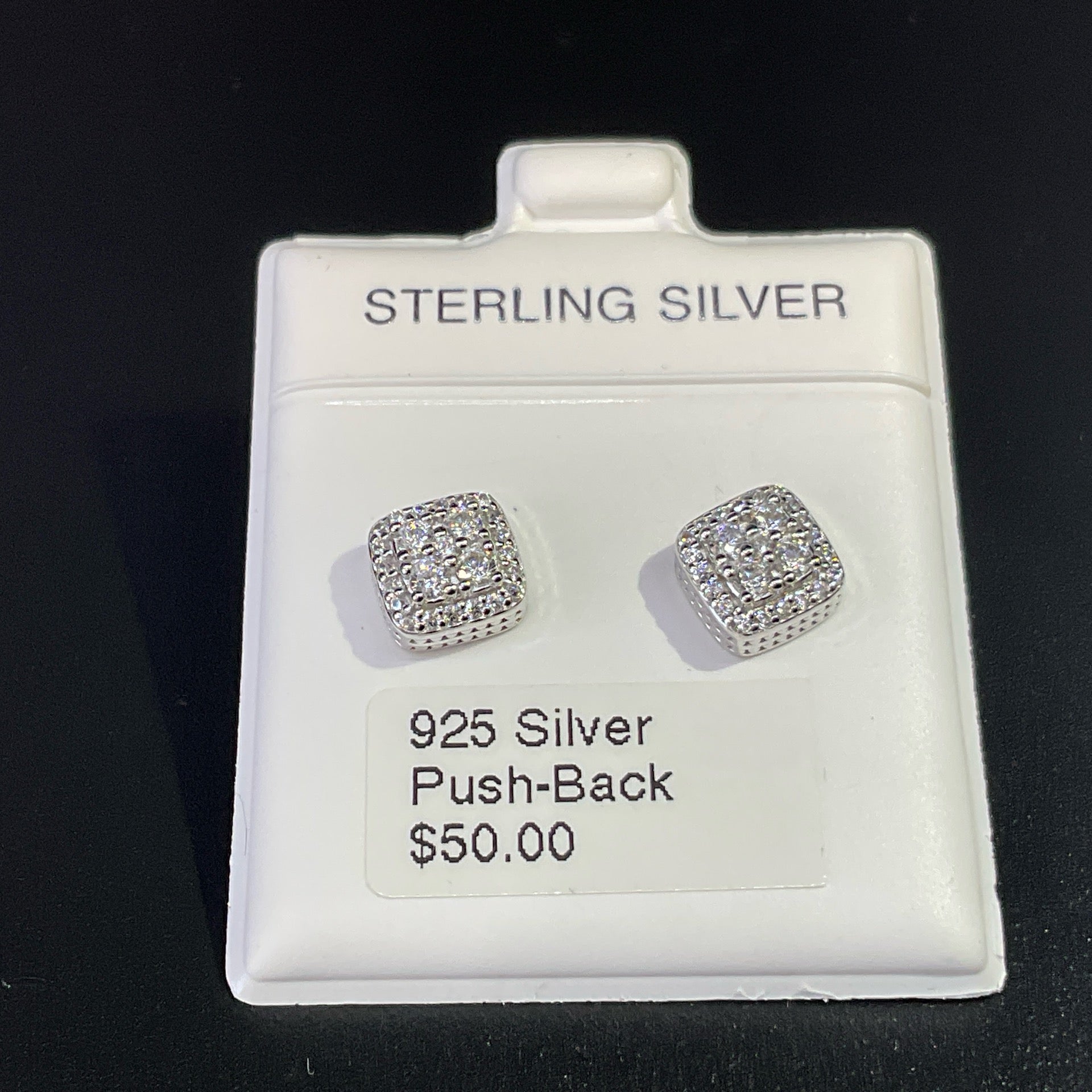 925 Silver Push-Back Earrings