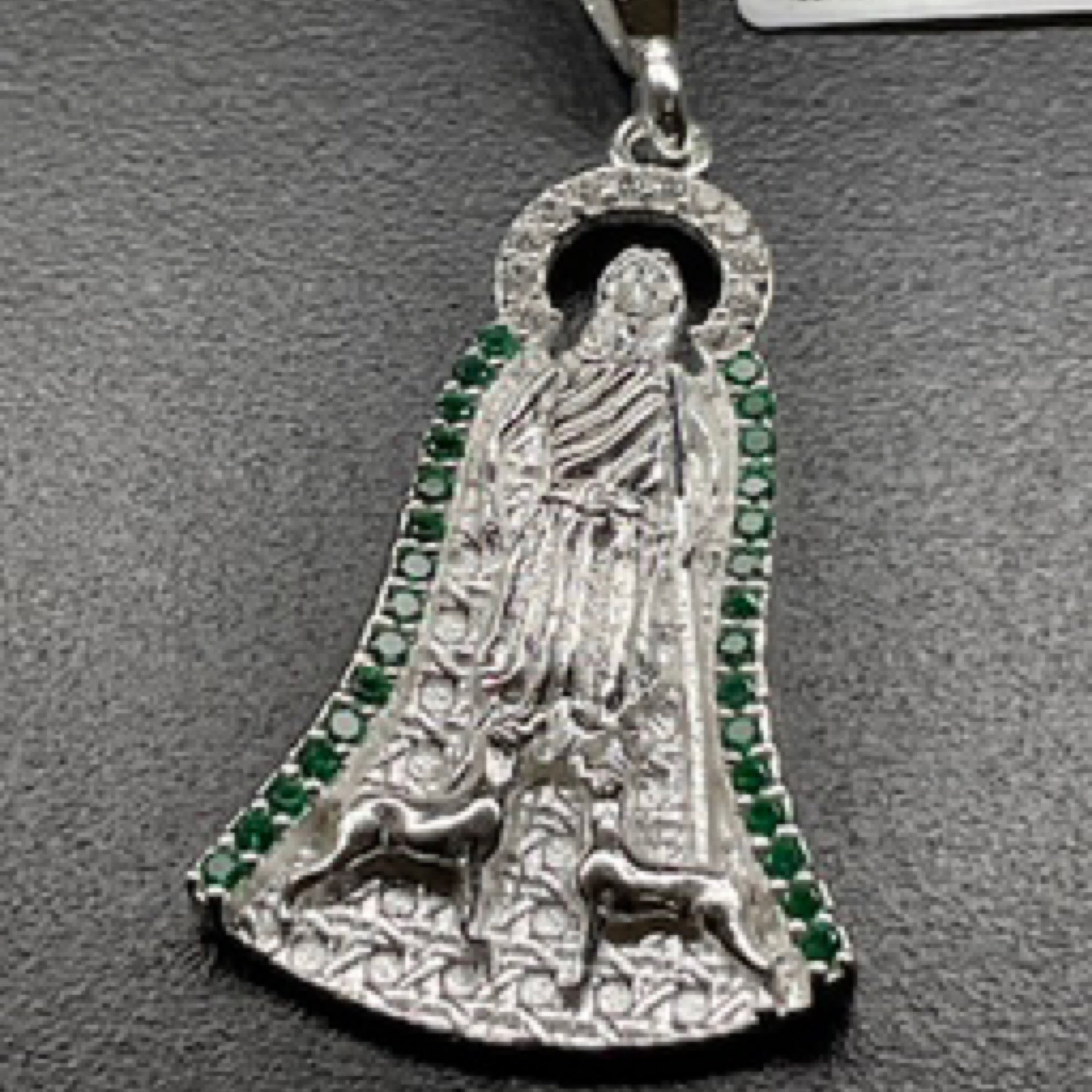 925 Silver CZ St. Jude Pendant