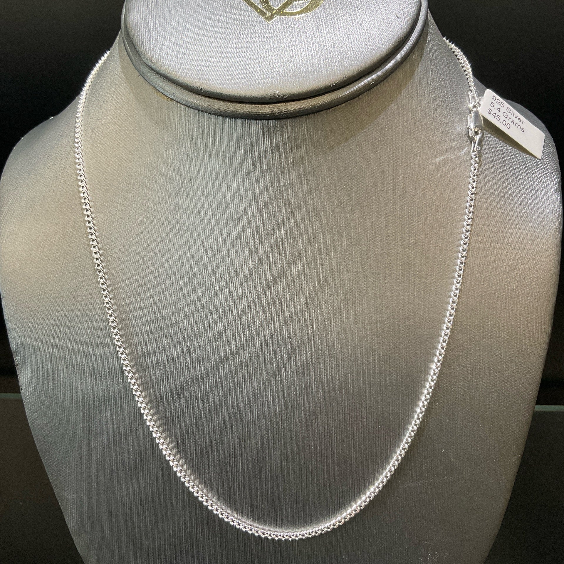 925 Silver Cuban Curb Necklace