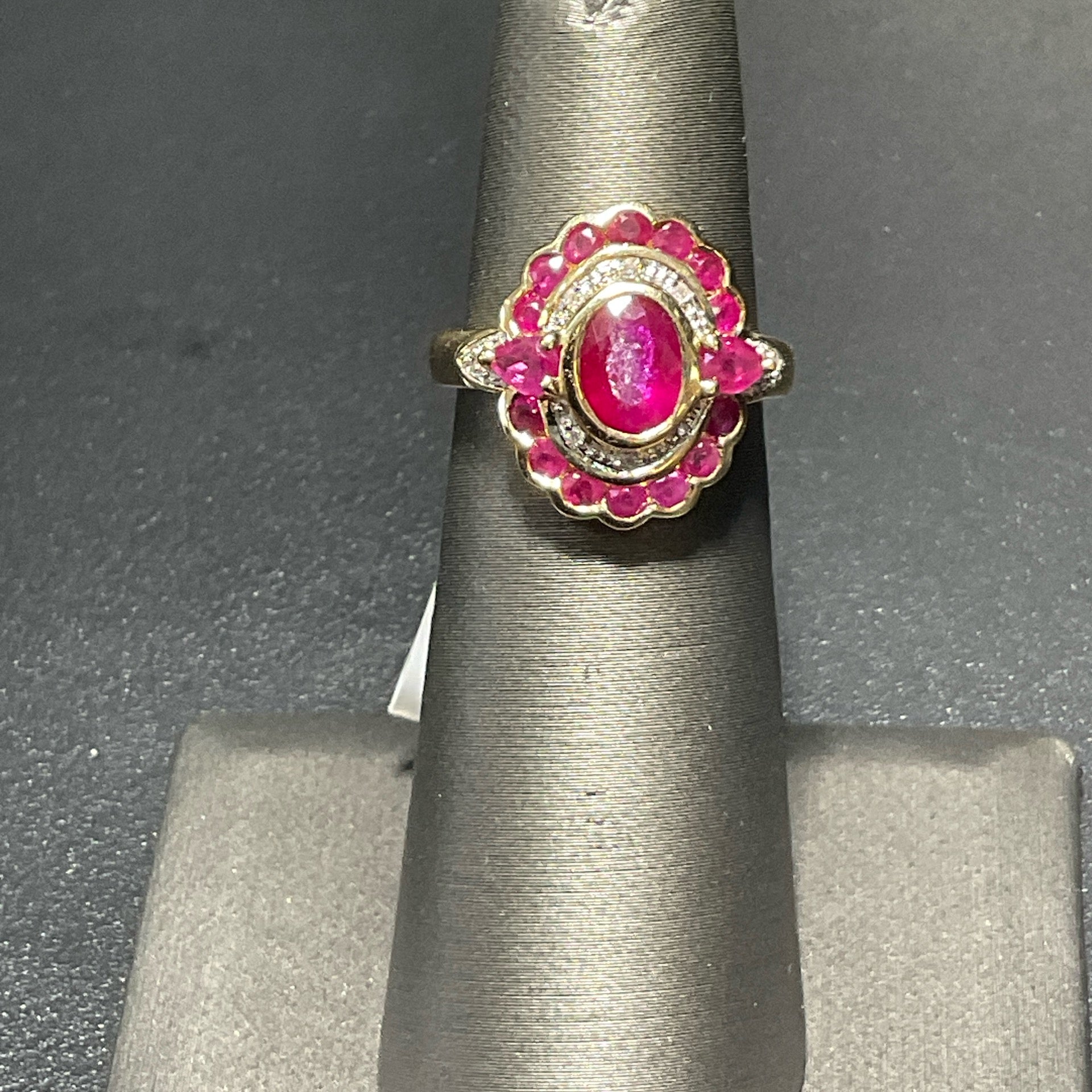 14K Yellow Ruby Stone Ring