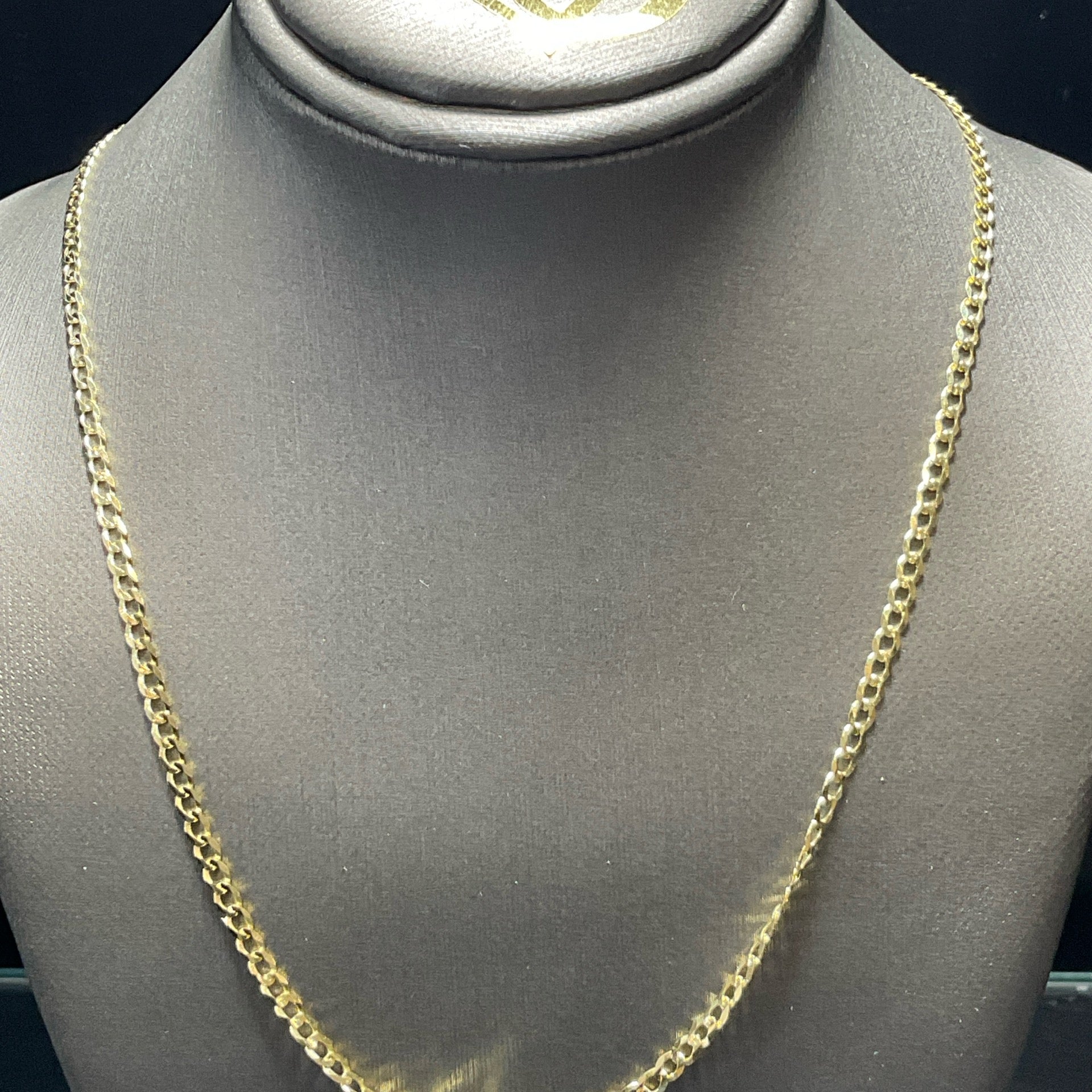 10K Yellow Cuban Curb Necklace