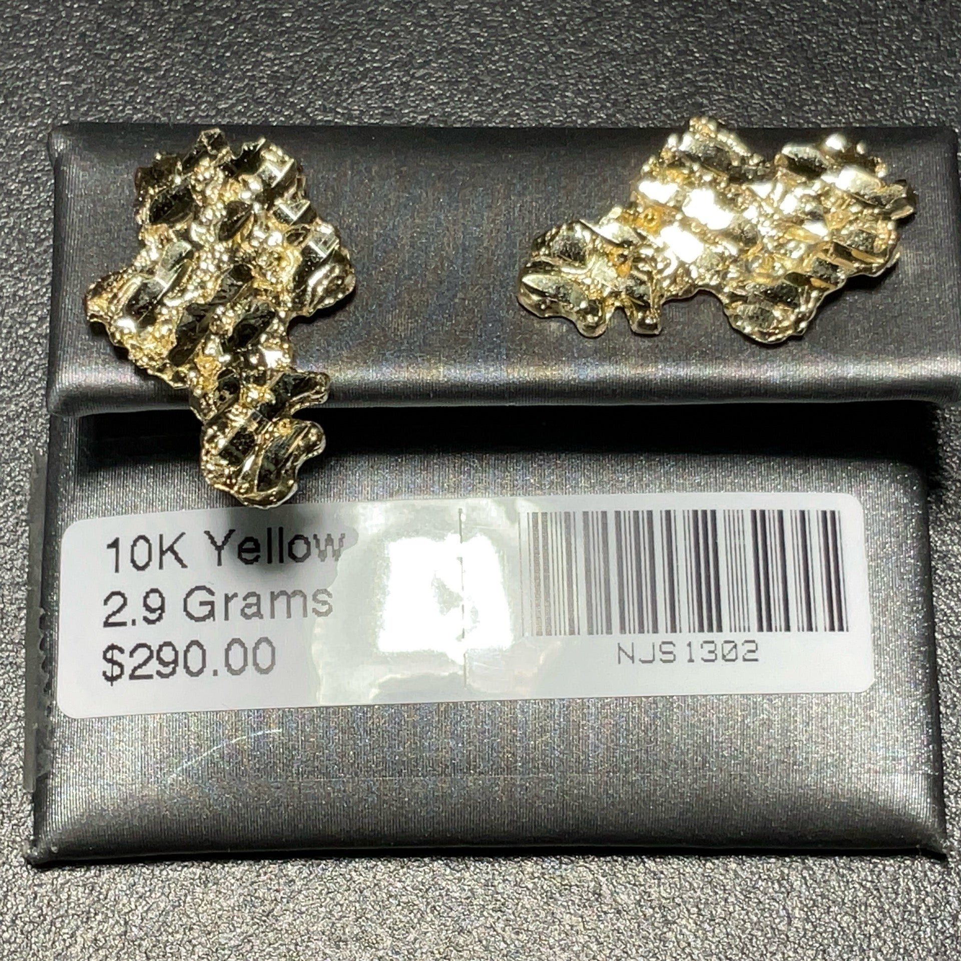 10K Yellow Nugget Earrings