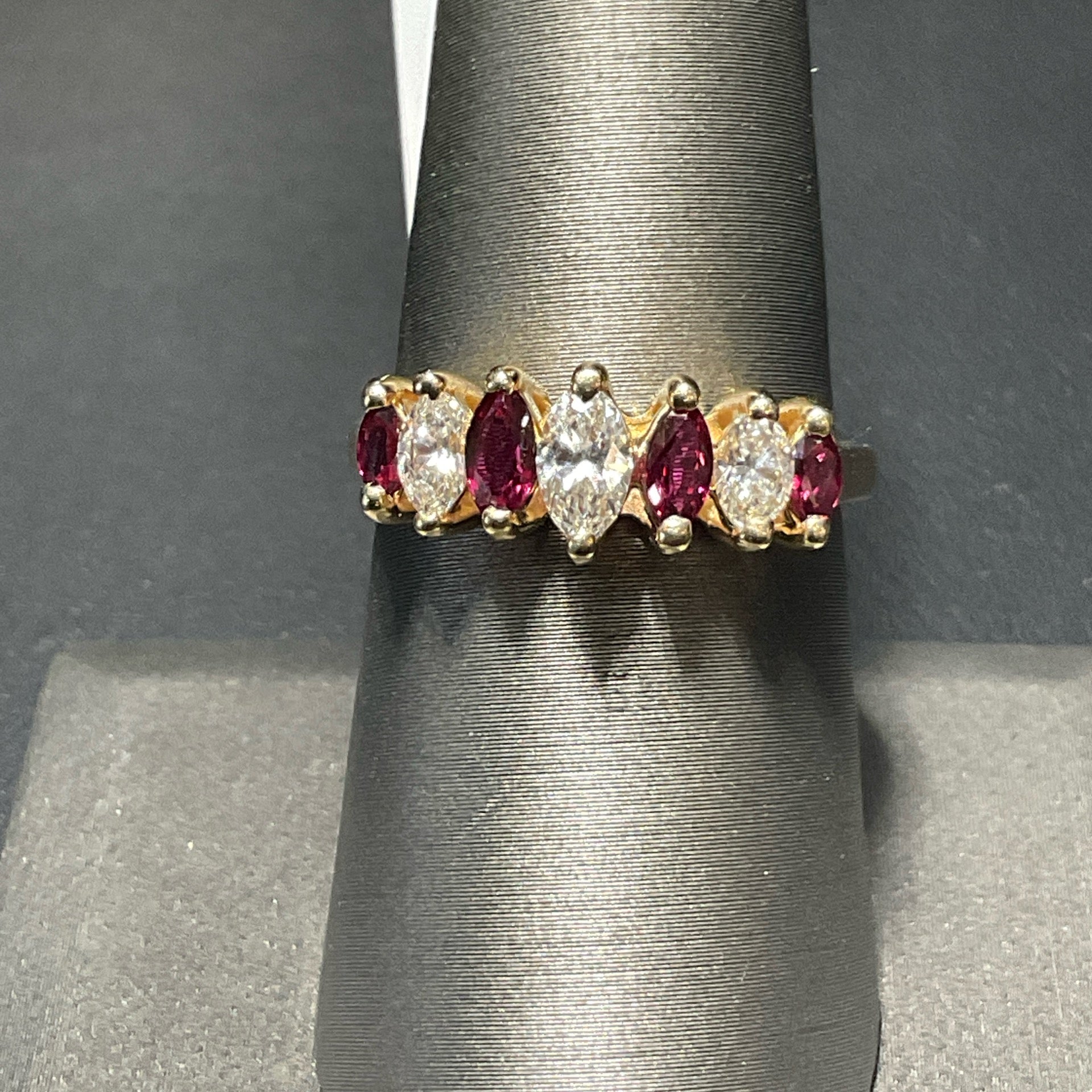 14K Yellow Ruby Stone Ring