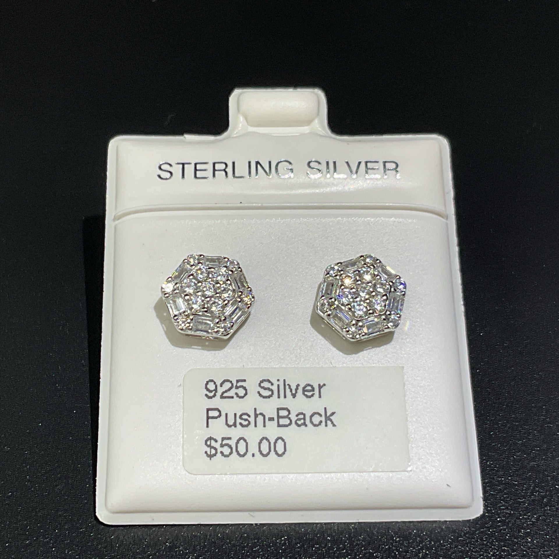 925 Silver Push-Back Earrings