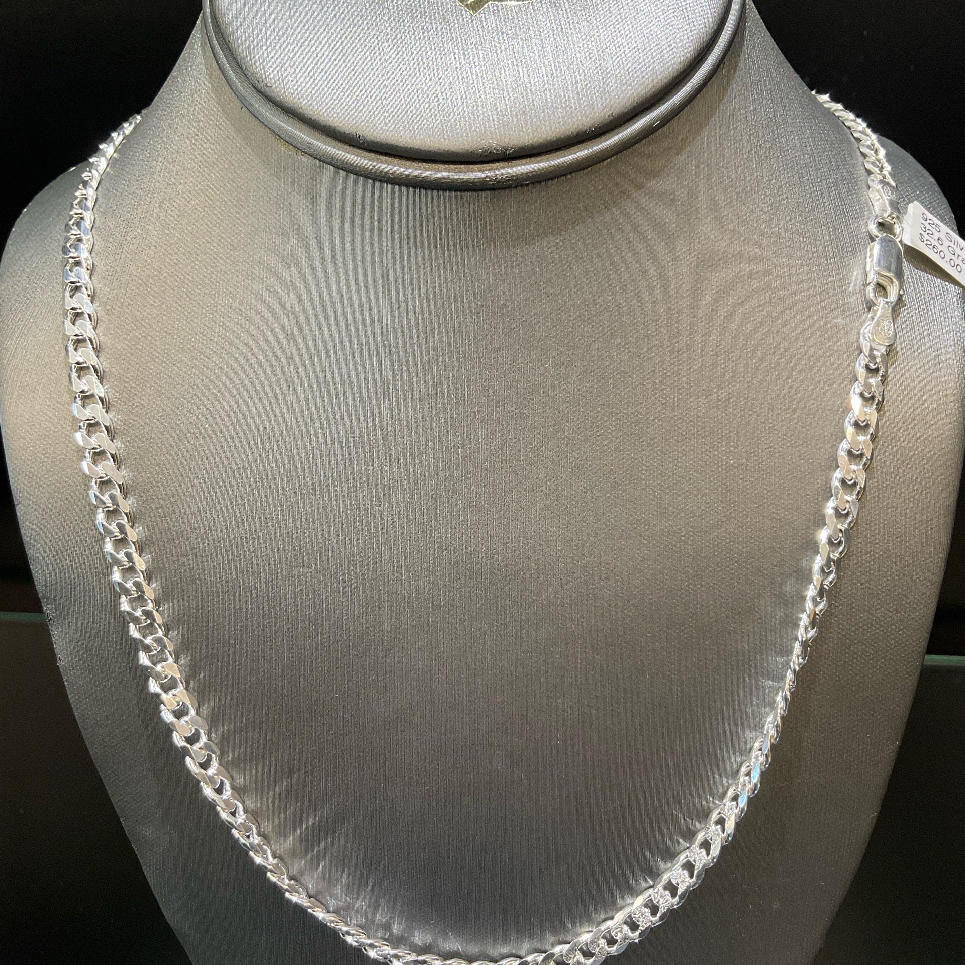 925 Silver Cuban Curb Necklace
