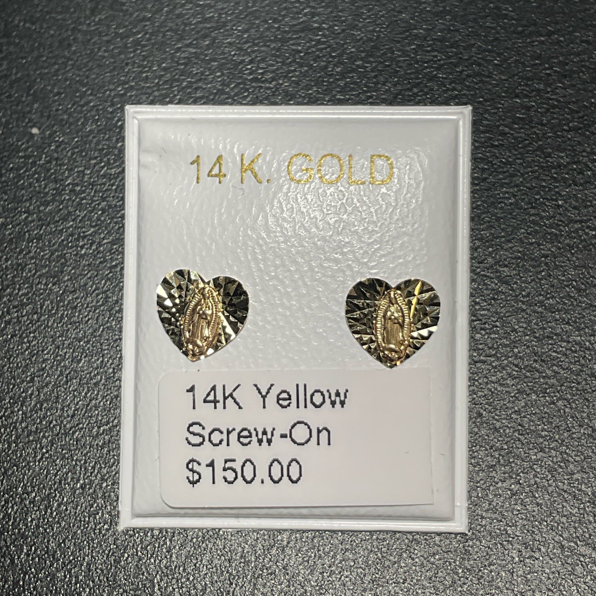 14K Yellow Screw-On Earrings