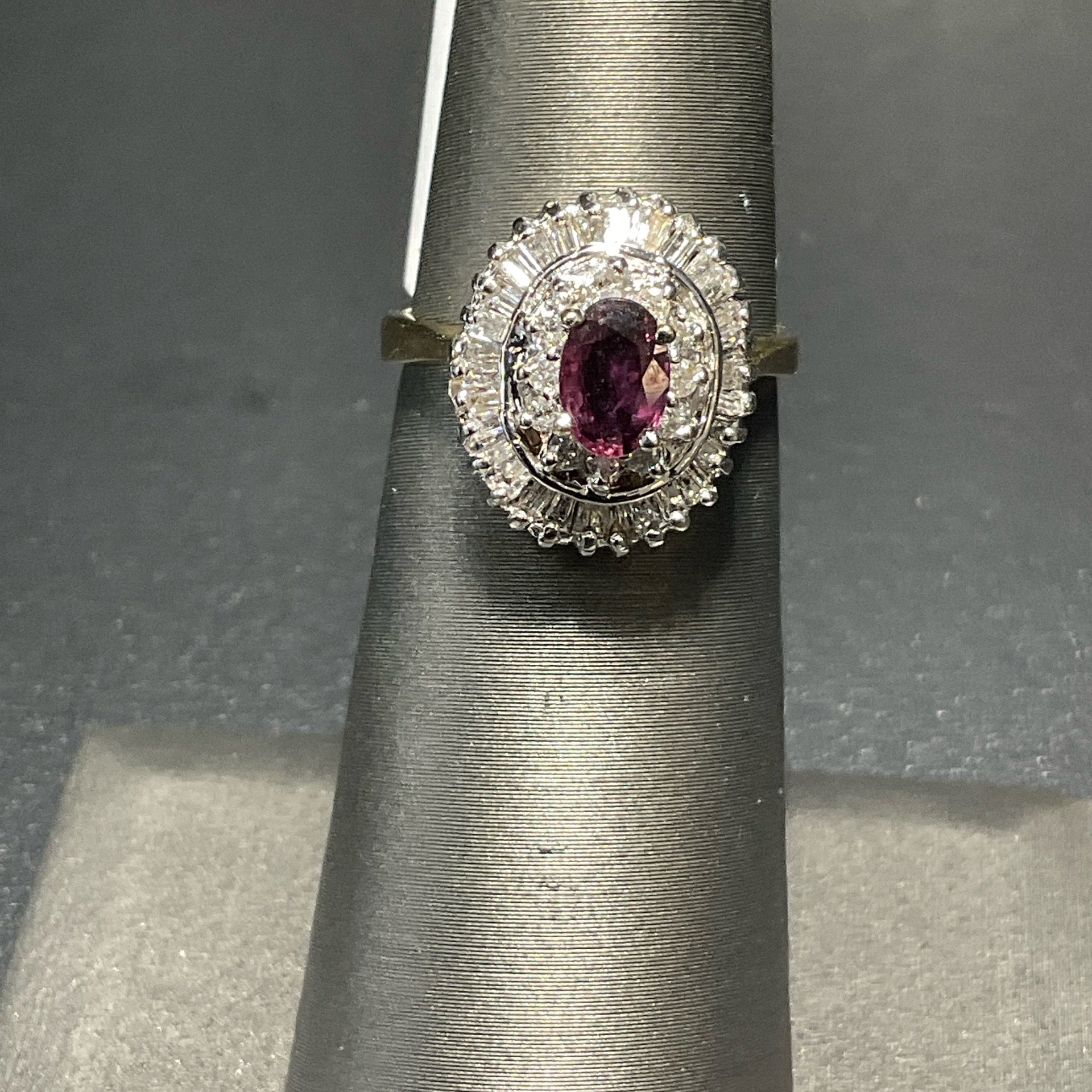 14K Yellow Garnet Stone Ring