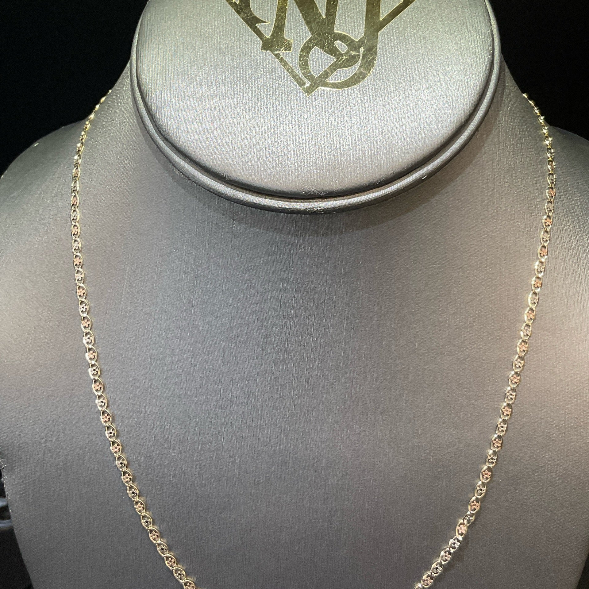 10K Tri-Color Valentino Necklace