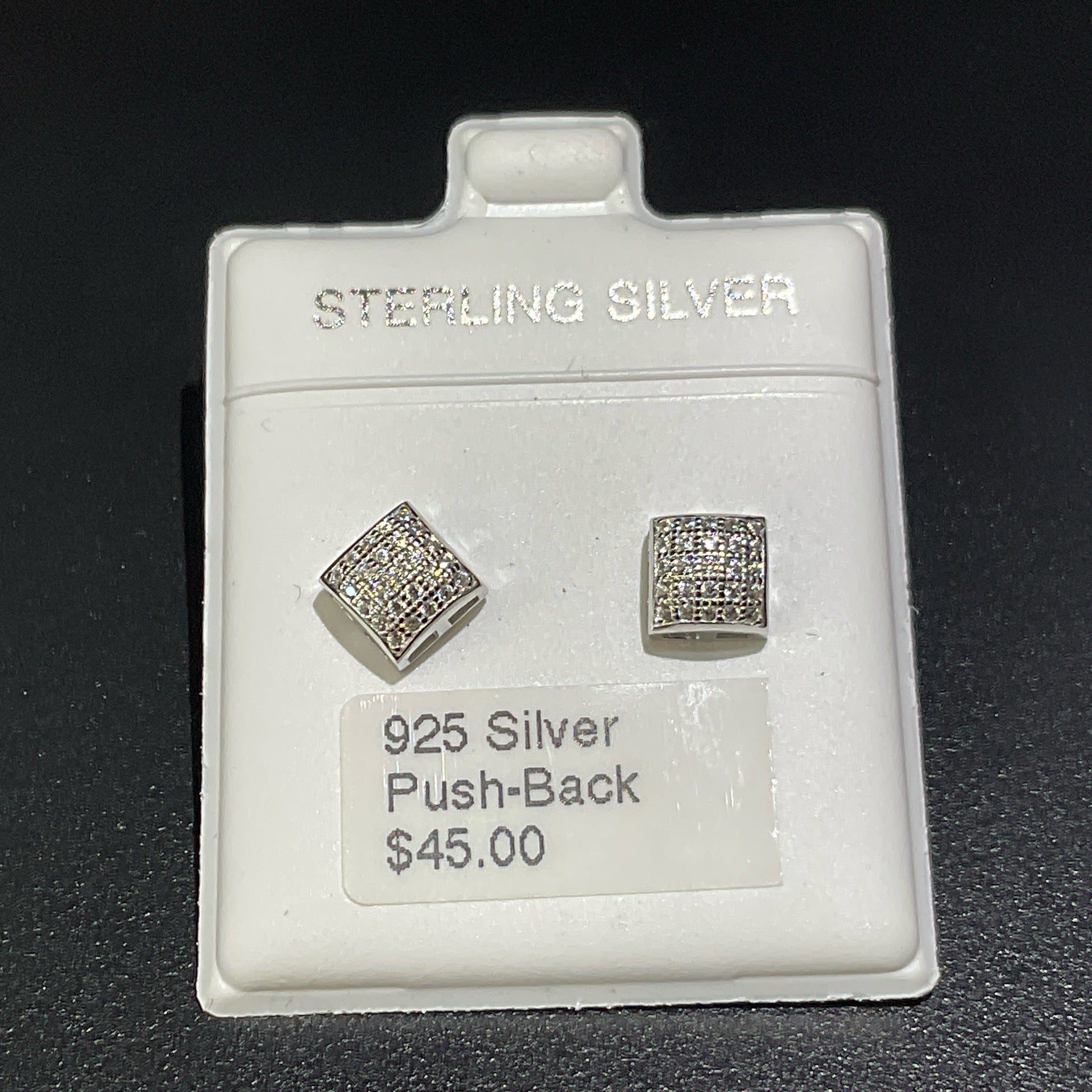 925 Silver Push-Back Earrings