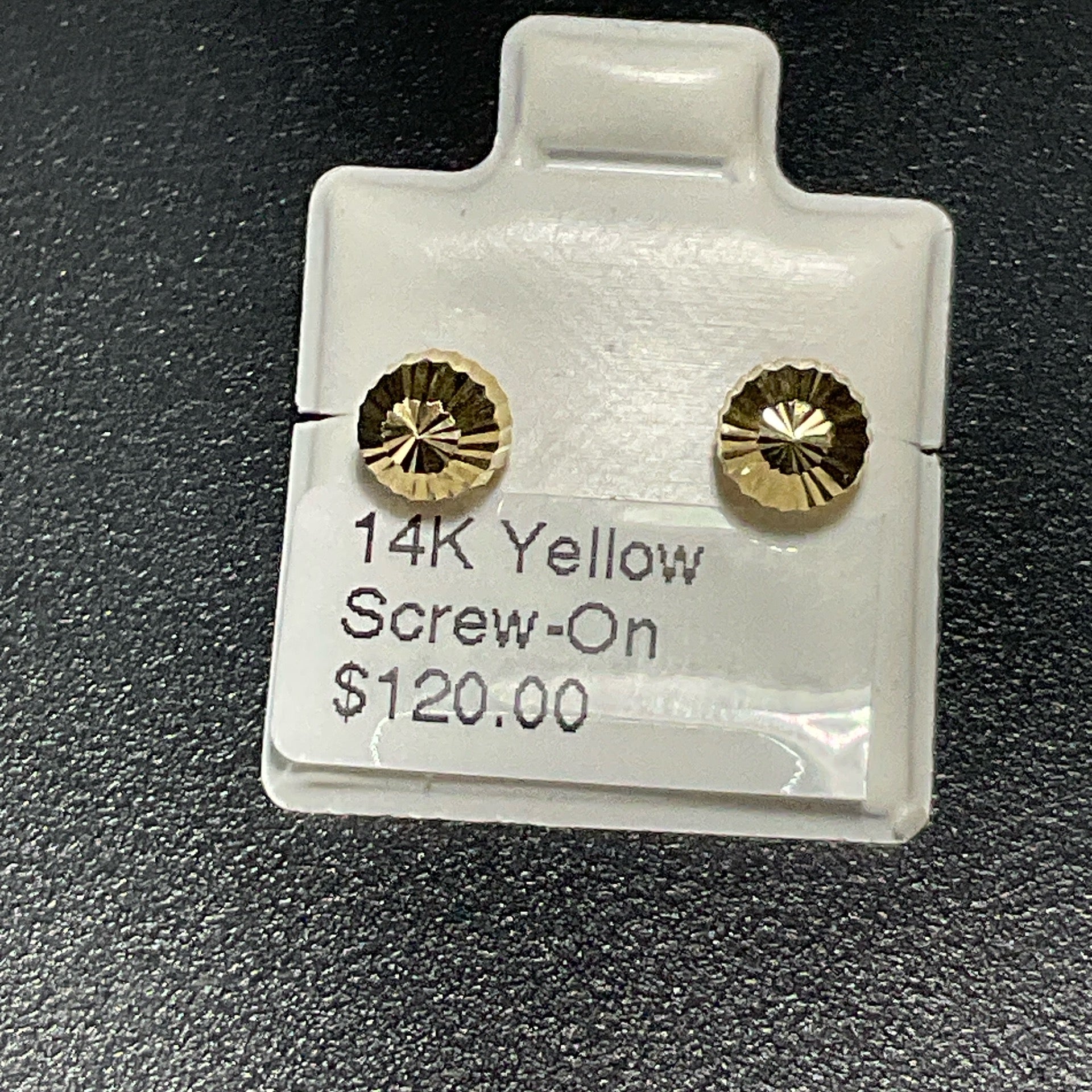 14K Yellow Screw-On Earrings