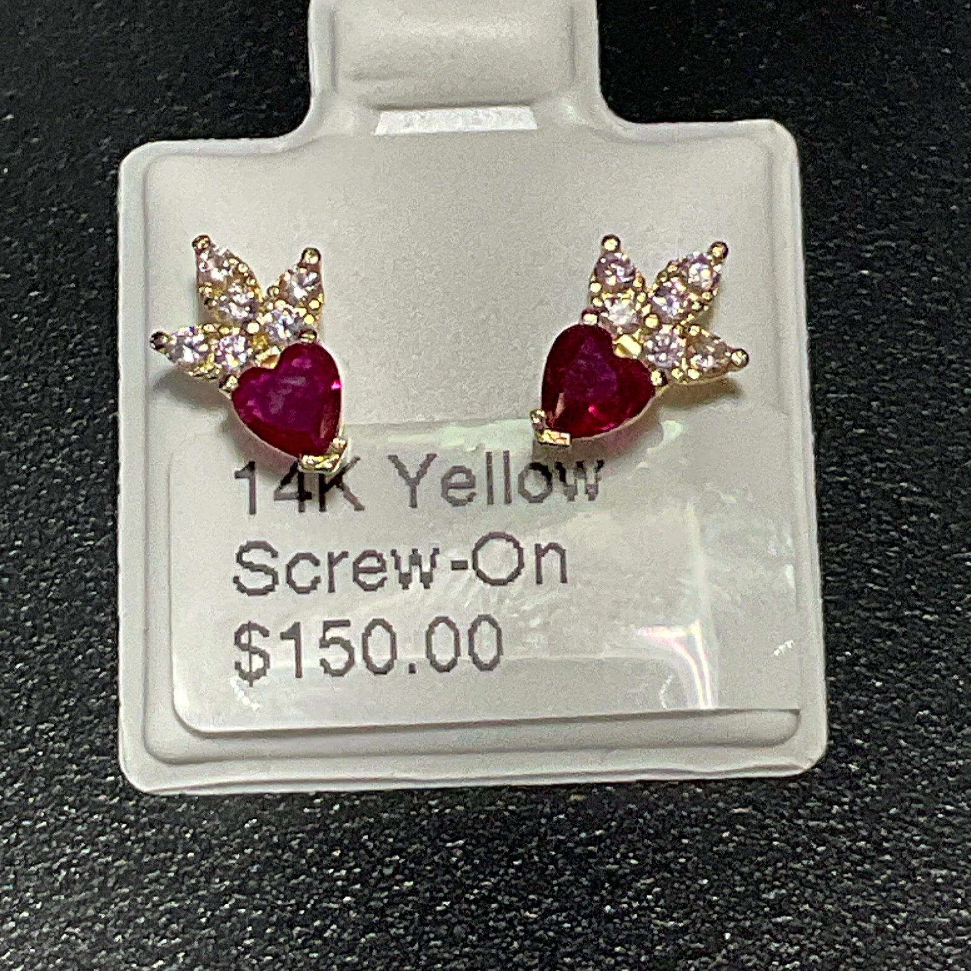 14K Yellow Screw-On Earrings
