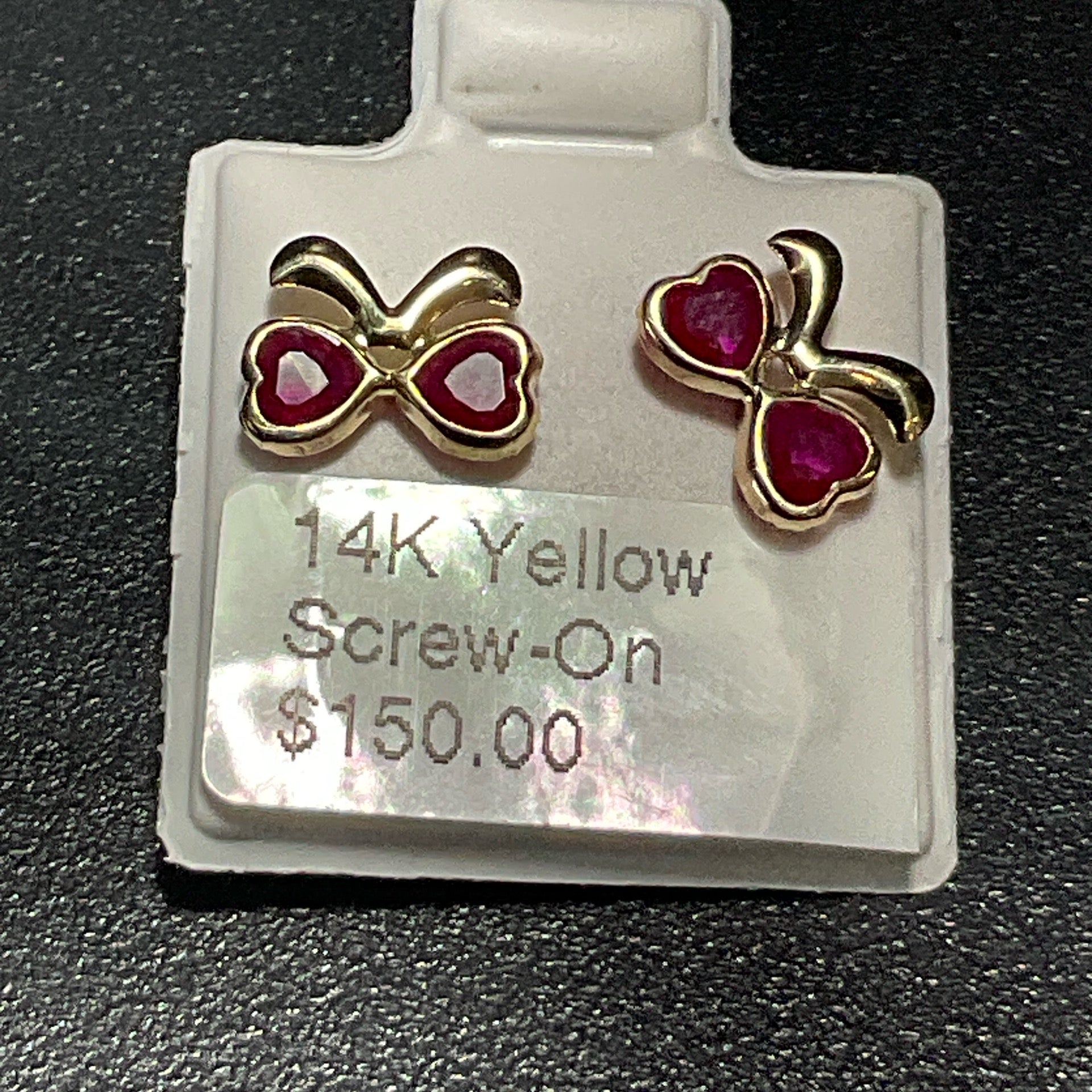 14K Yellow Screw-On Earrings