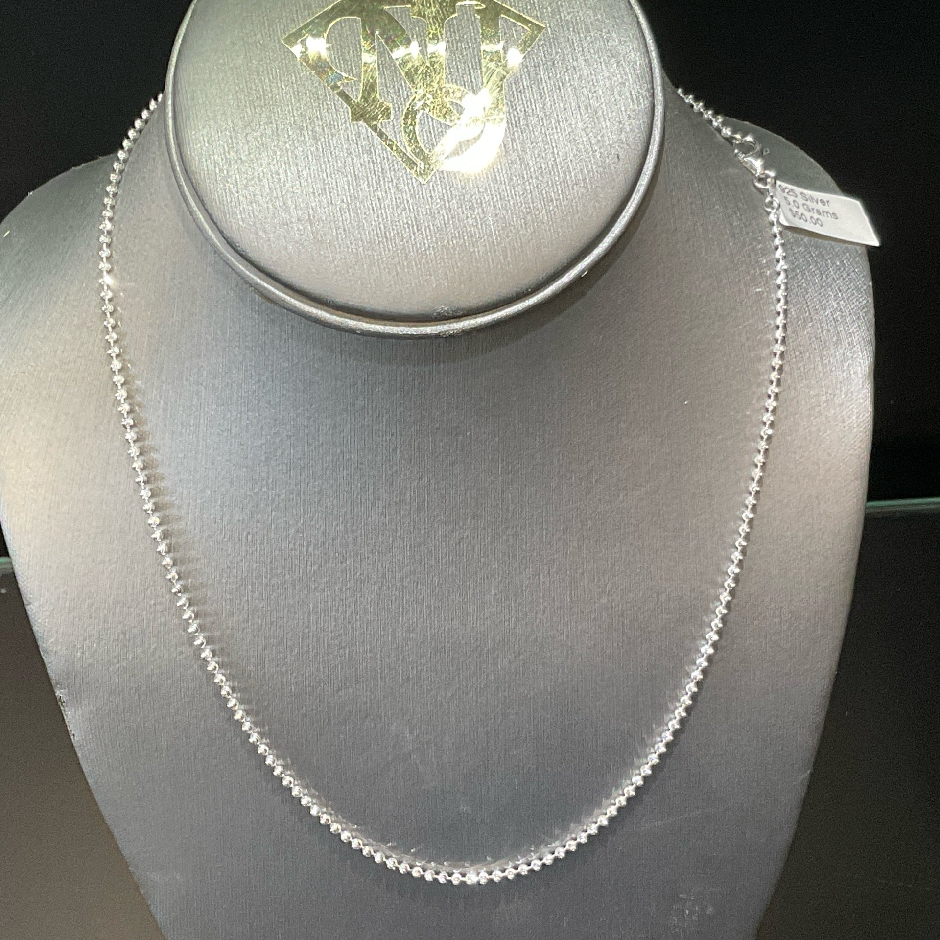 925 Silver Bead Necklace