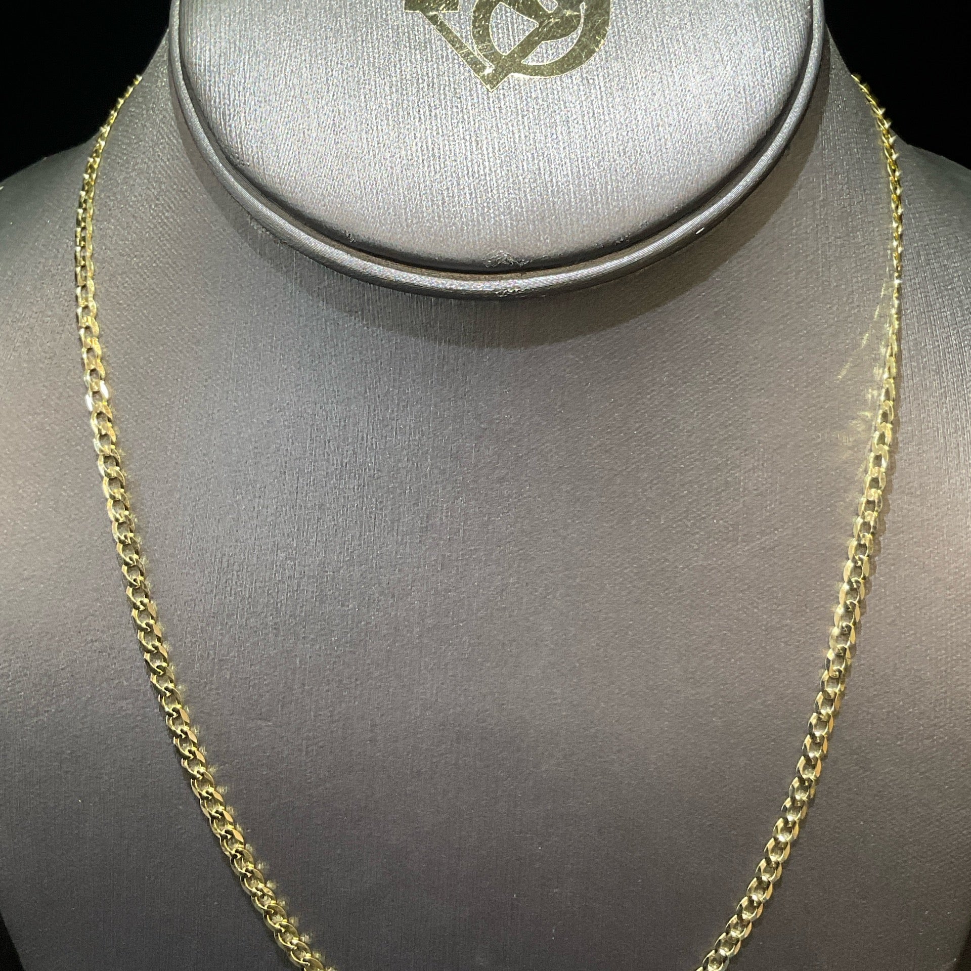 10K Yellow Cuban Curb Necklace