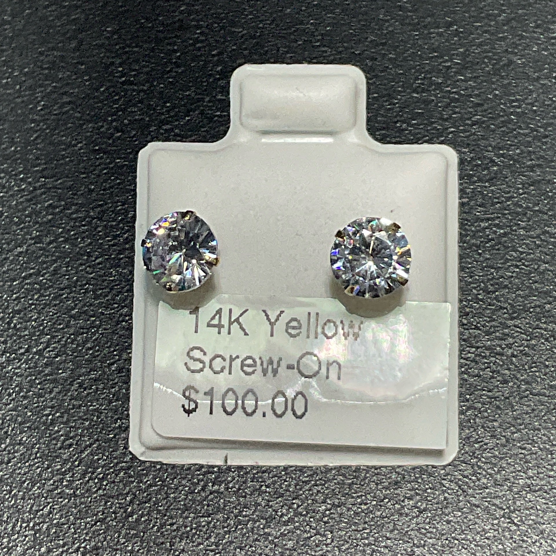 14K Yellow Screw-On Earrings