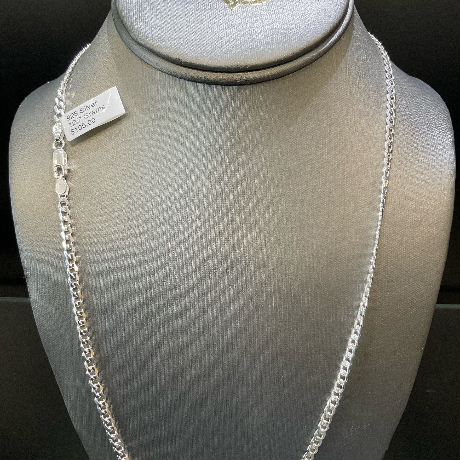 925 Silver Cuban Curb Necklace