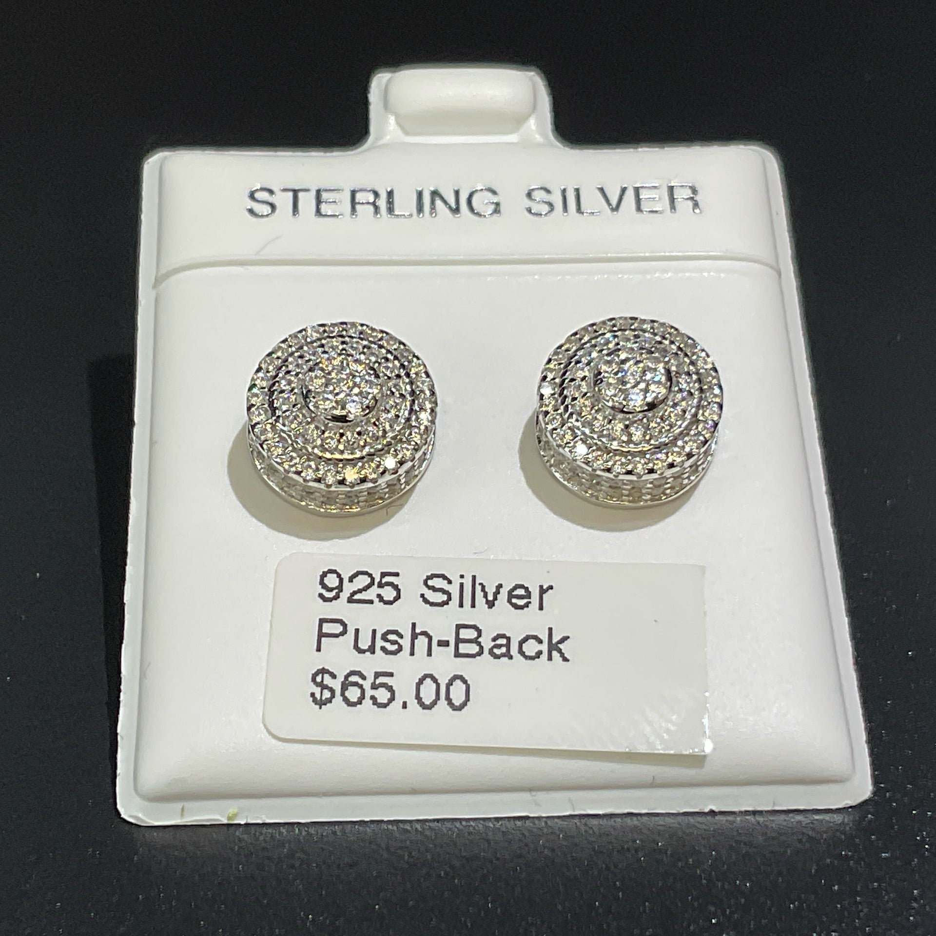 925 Silver Push-Back Earrings
