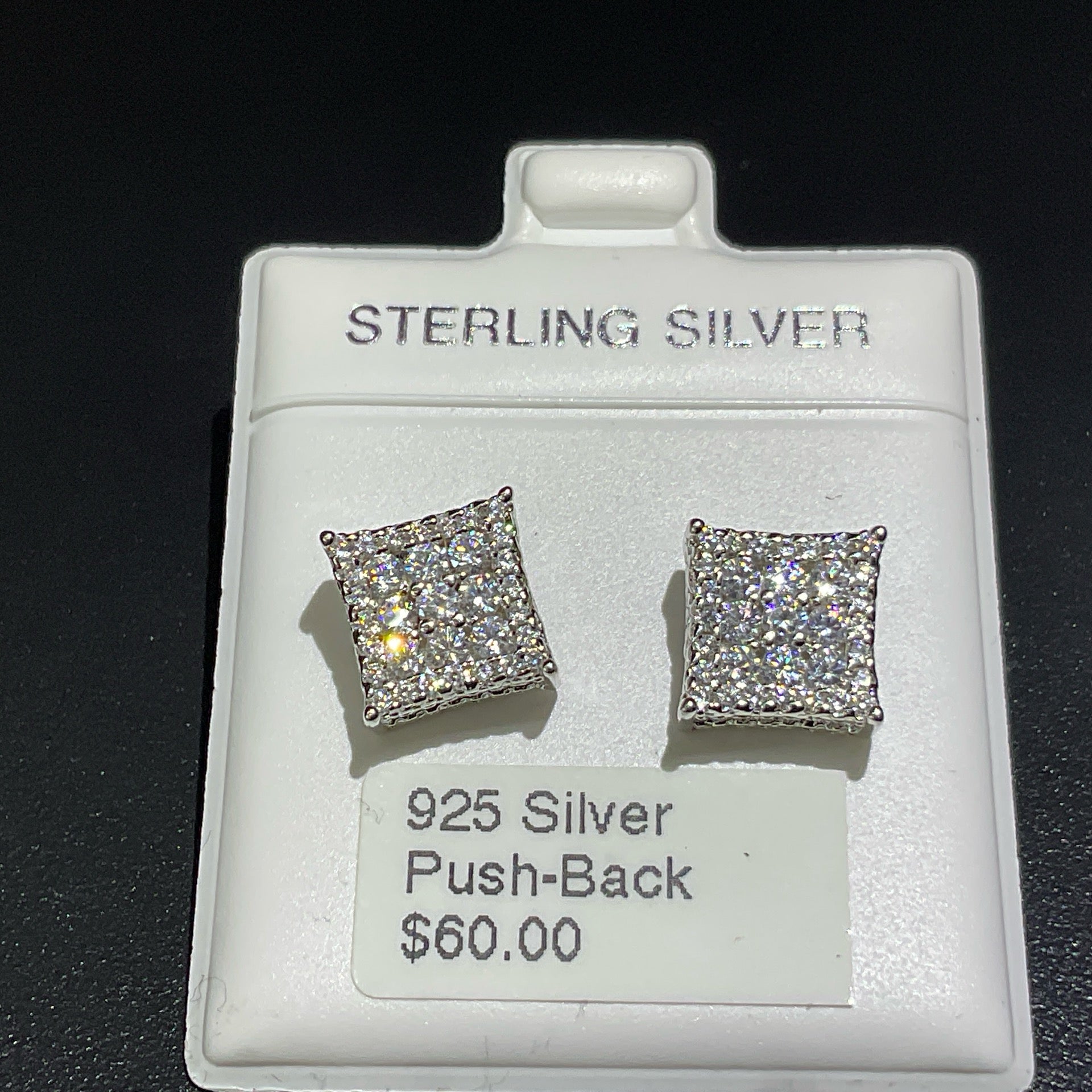 925 Silver Push-Back Earrings