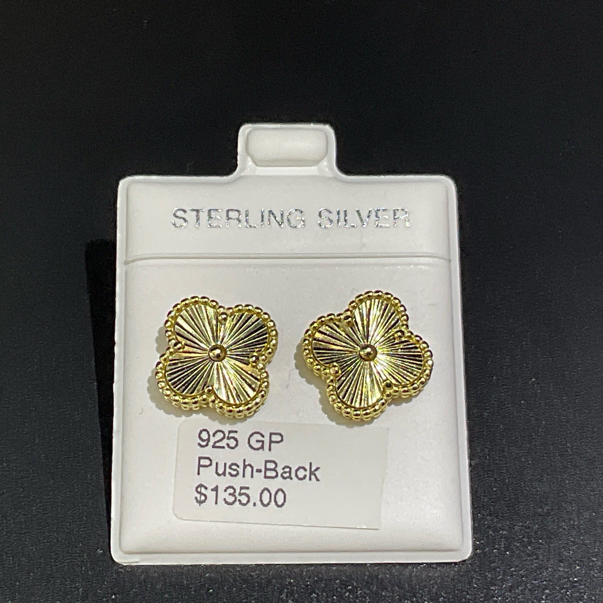 925 GP Push-Back Earrings