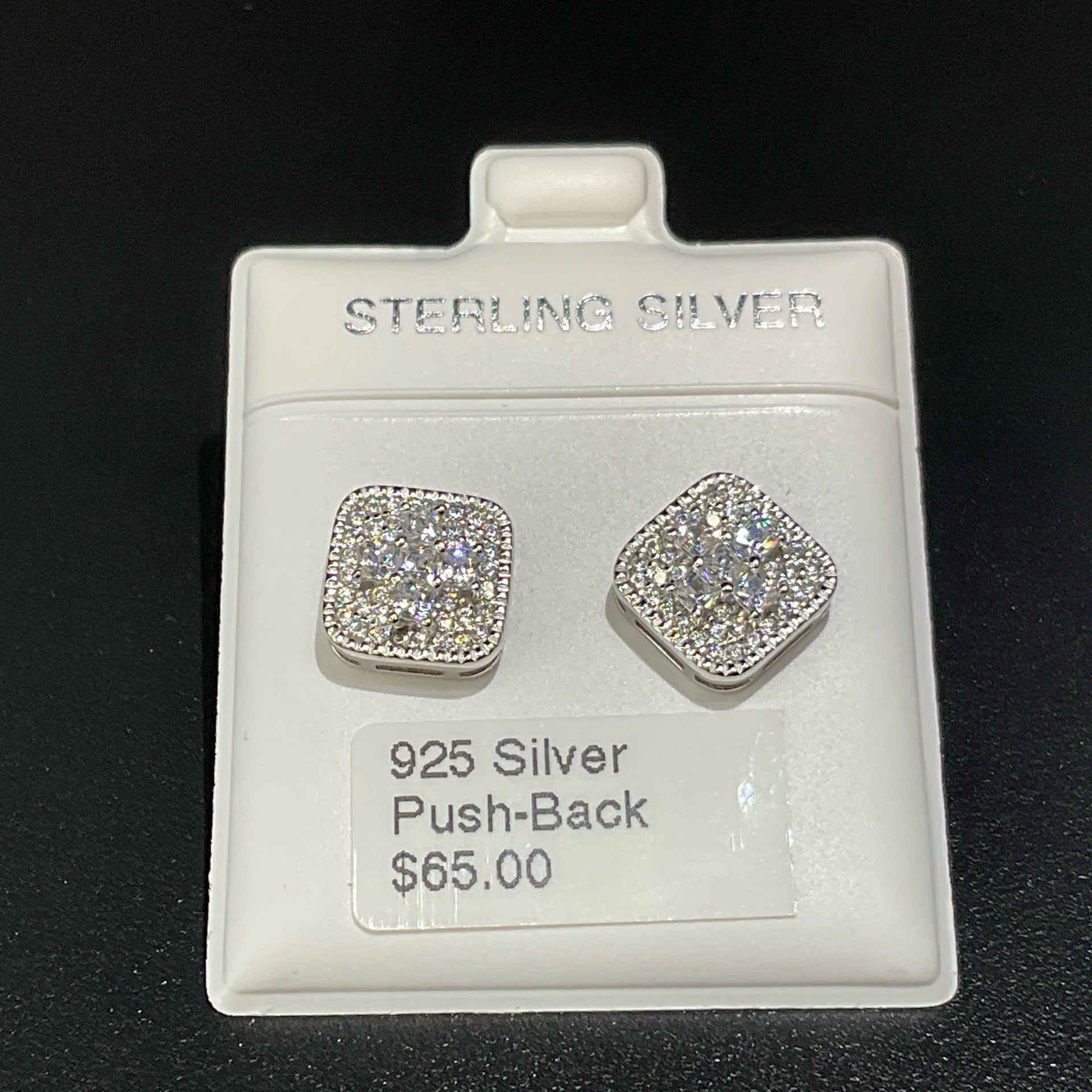 925 Silver Push-Back Earrings