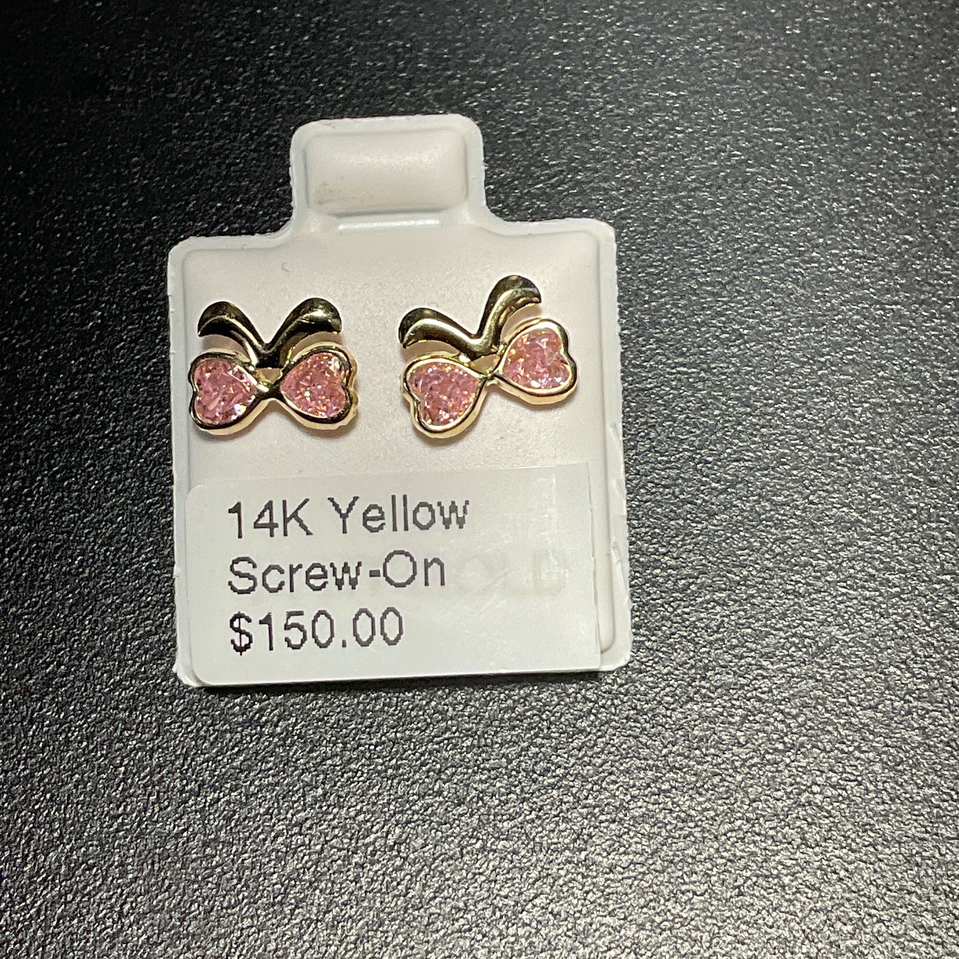 14K Yellow Screw-On Earrings