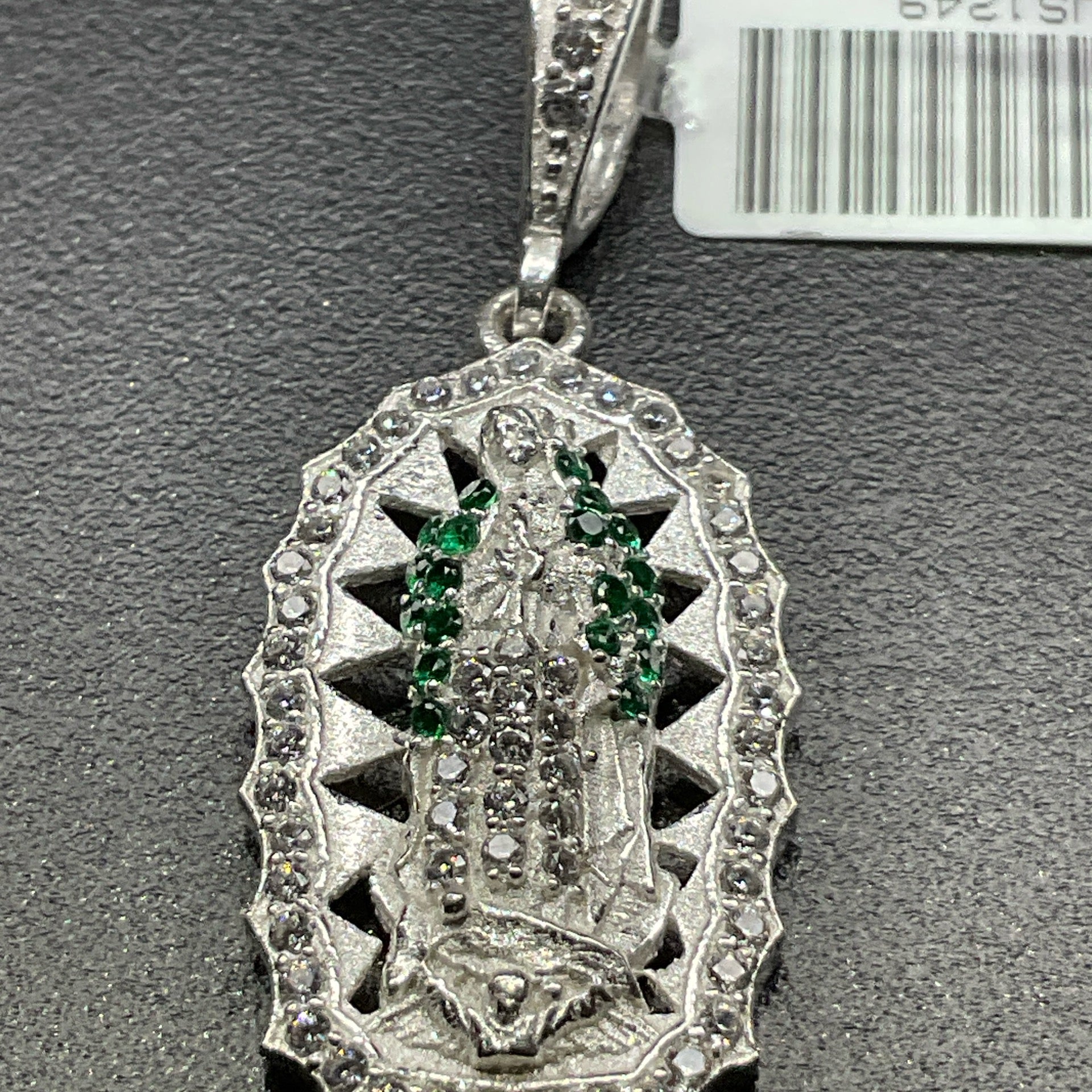925 Silver CZ Virgin Mary Pendant