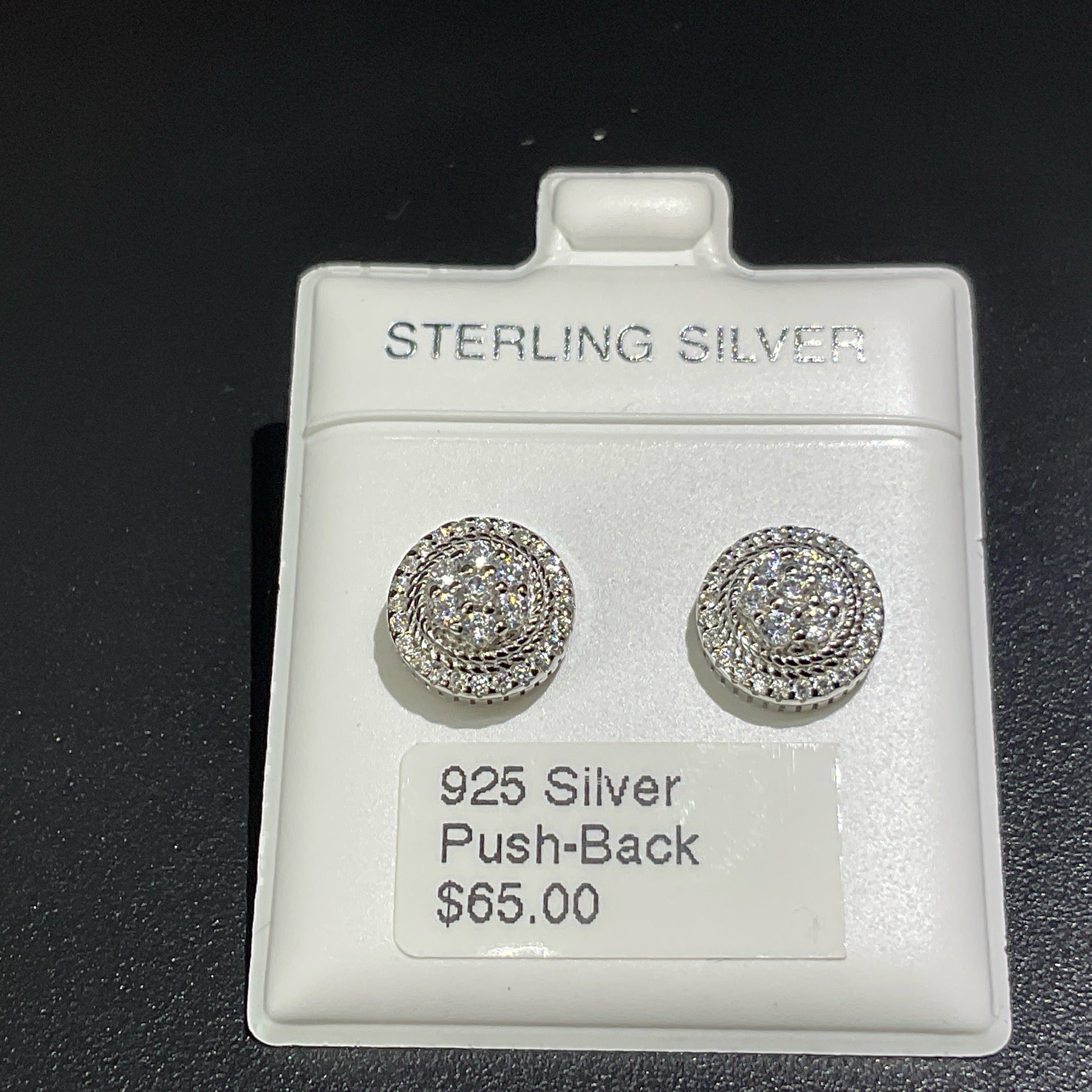 925 Silver Push-Back Earrings
