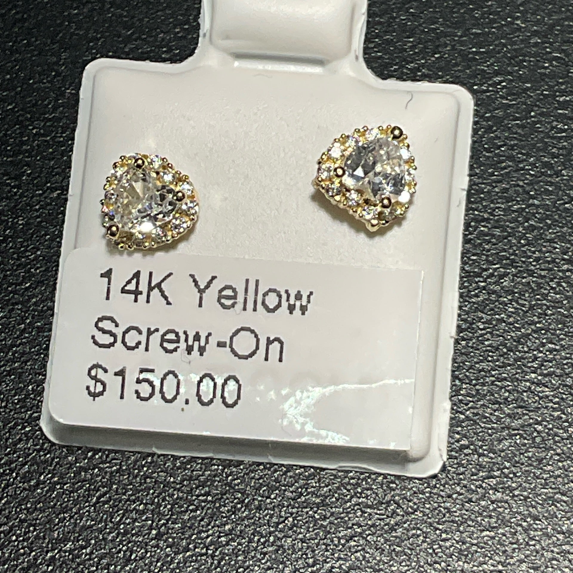 14K Yellow Screw-On Earrings