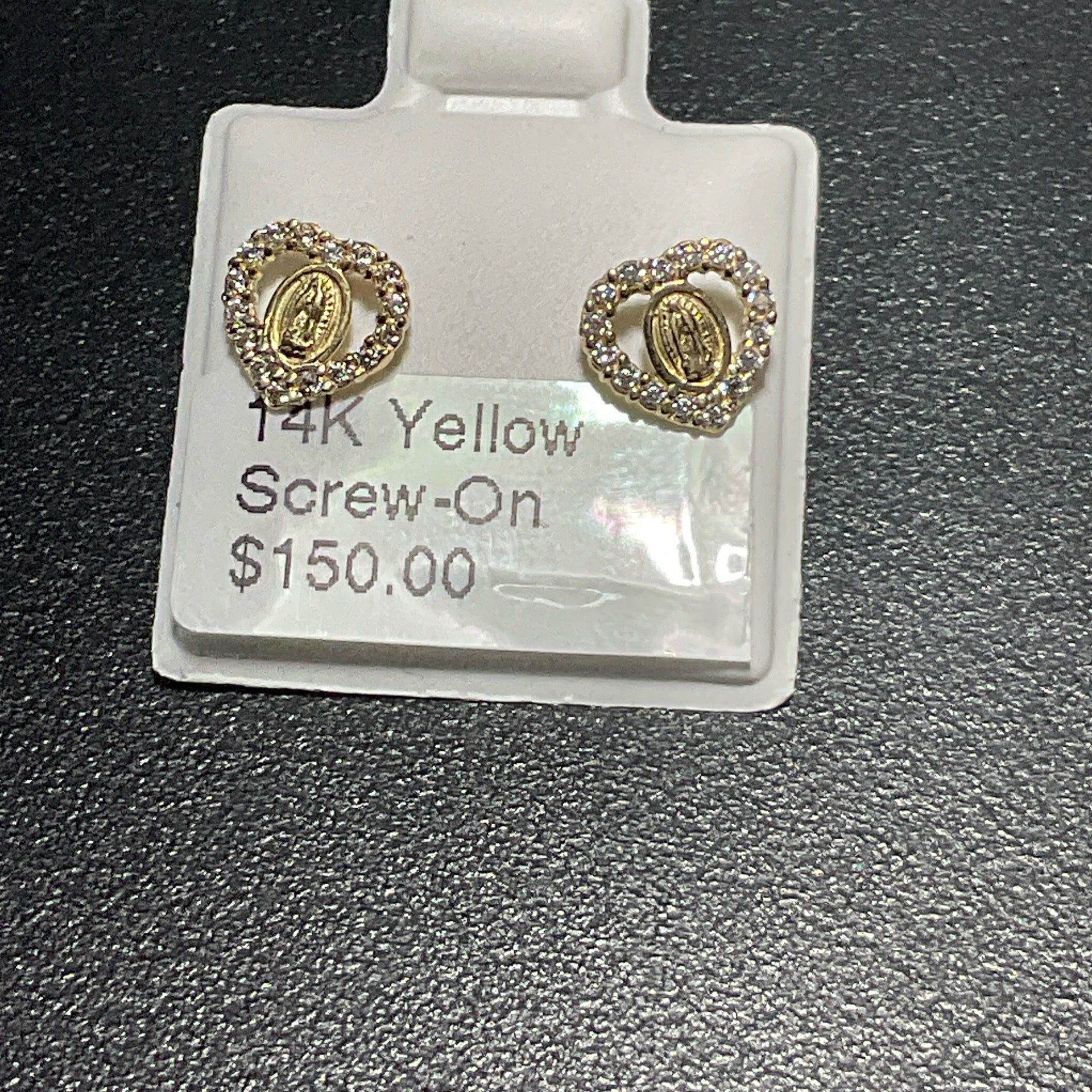 14K Yellow Screw-On Earrings