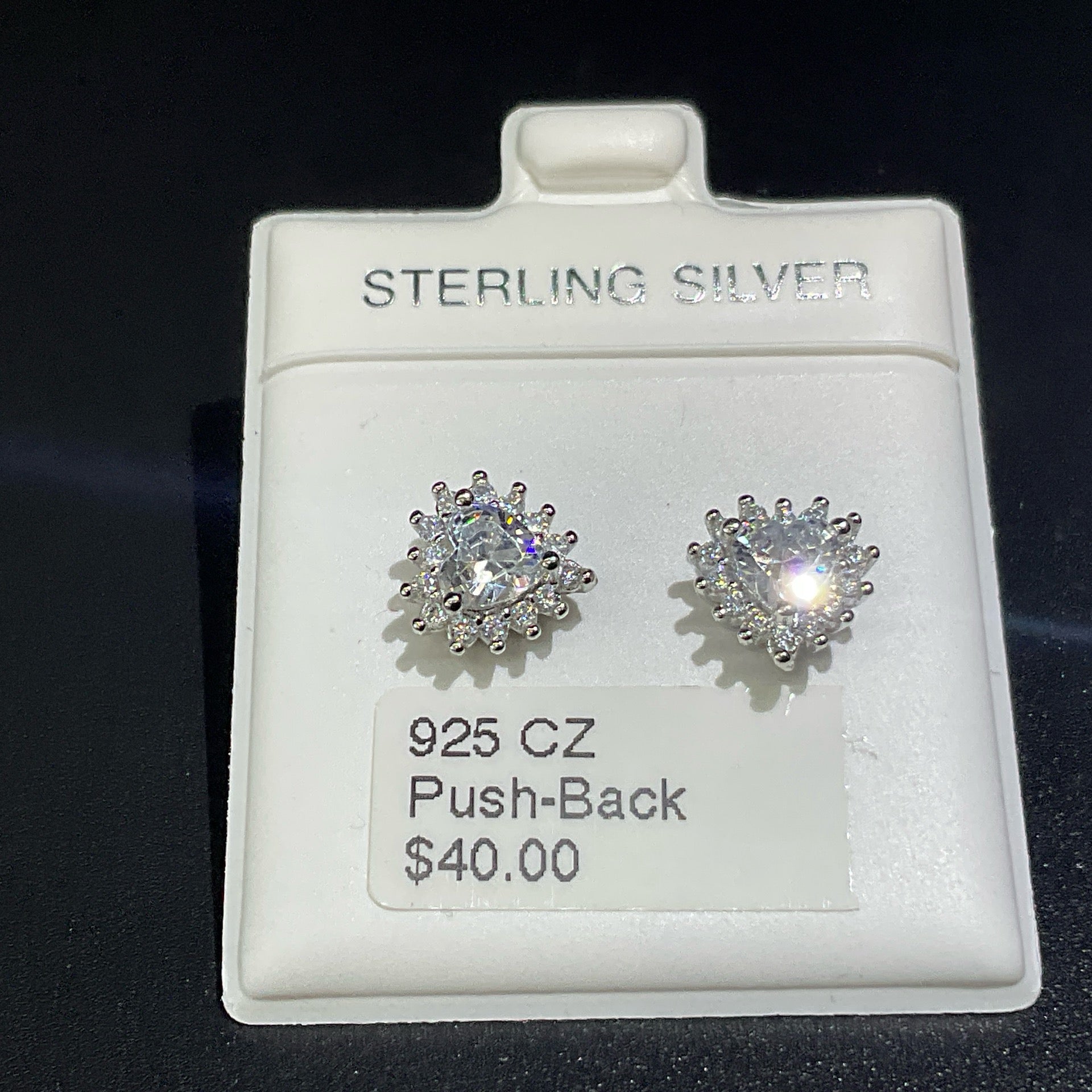 925 Silver Push-Back Earrings