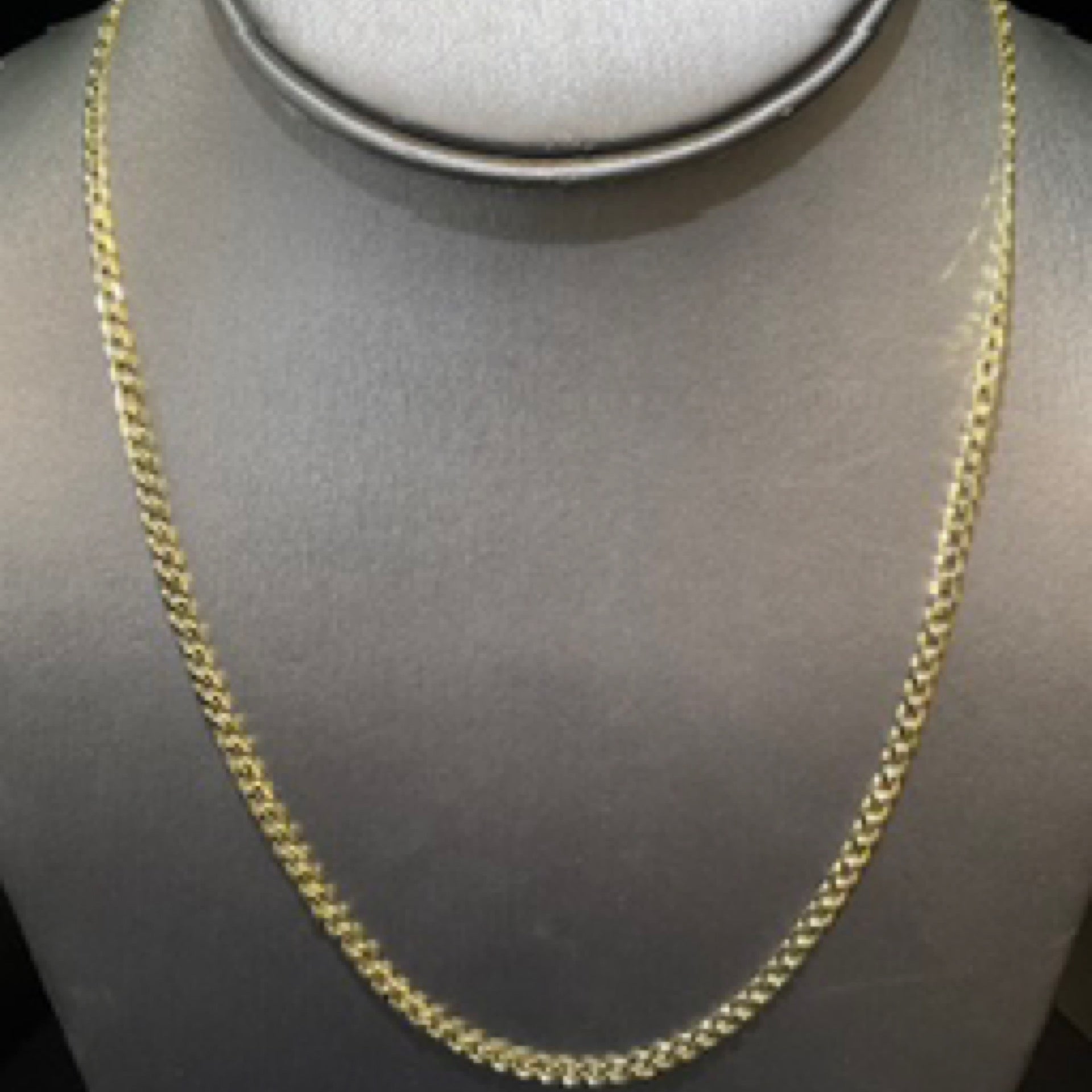 10K Yellow Cuban Curb Necklace