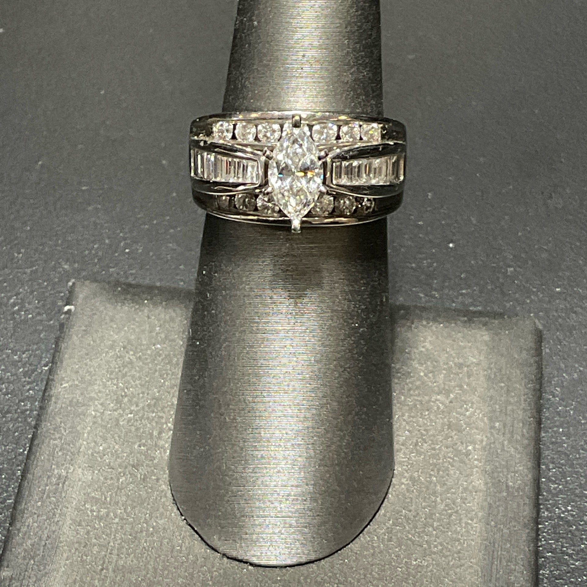 14K White 2.30 CTW Ring