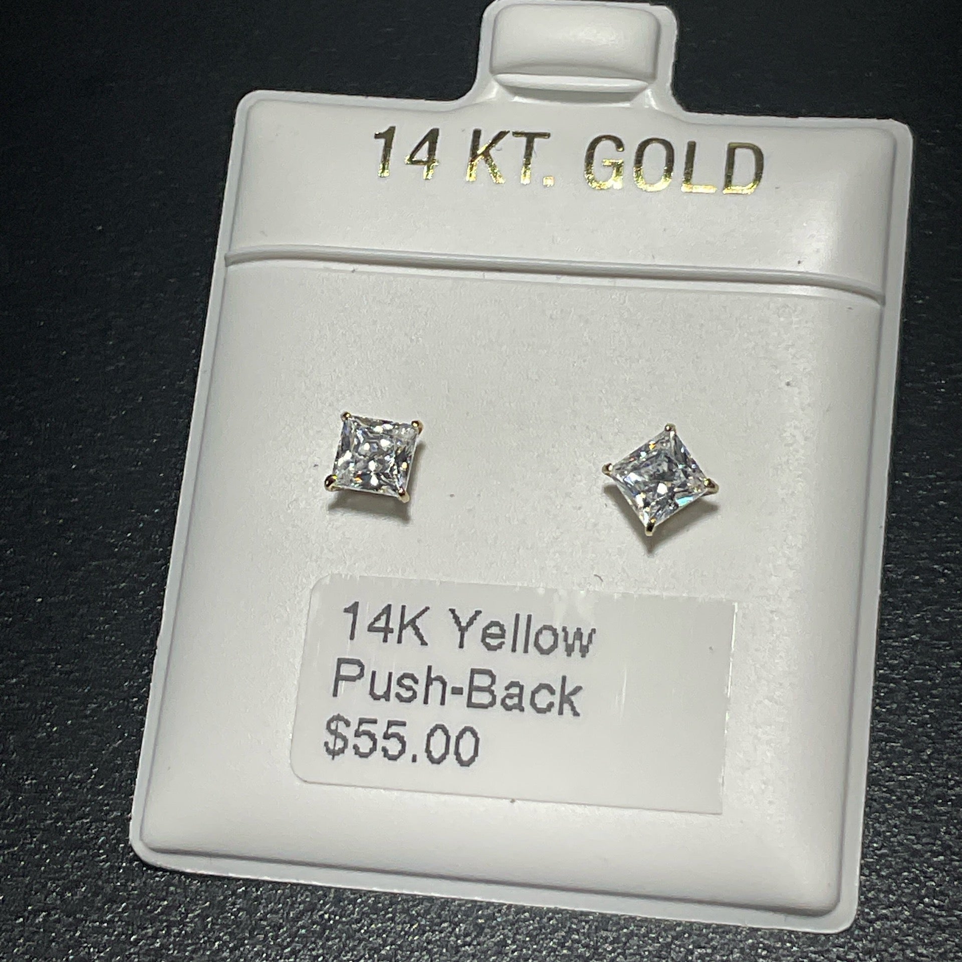 14K Yellow Push-Back Earrings