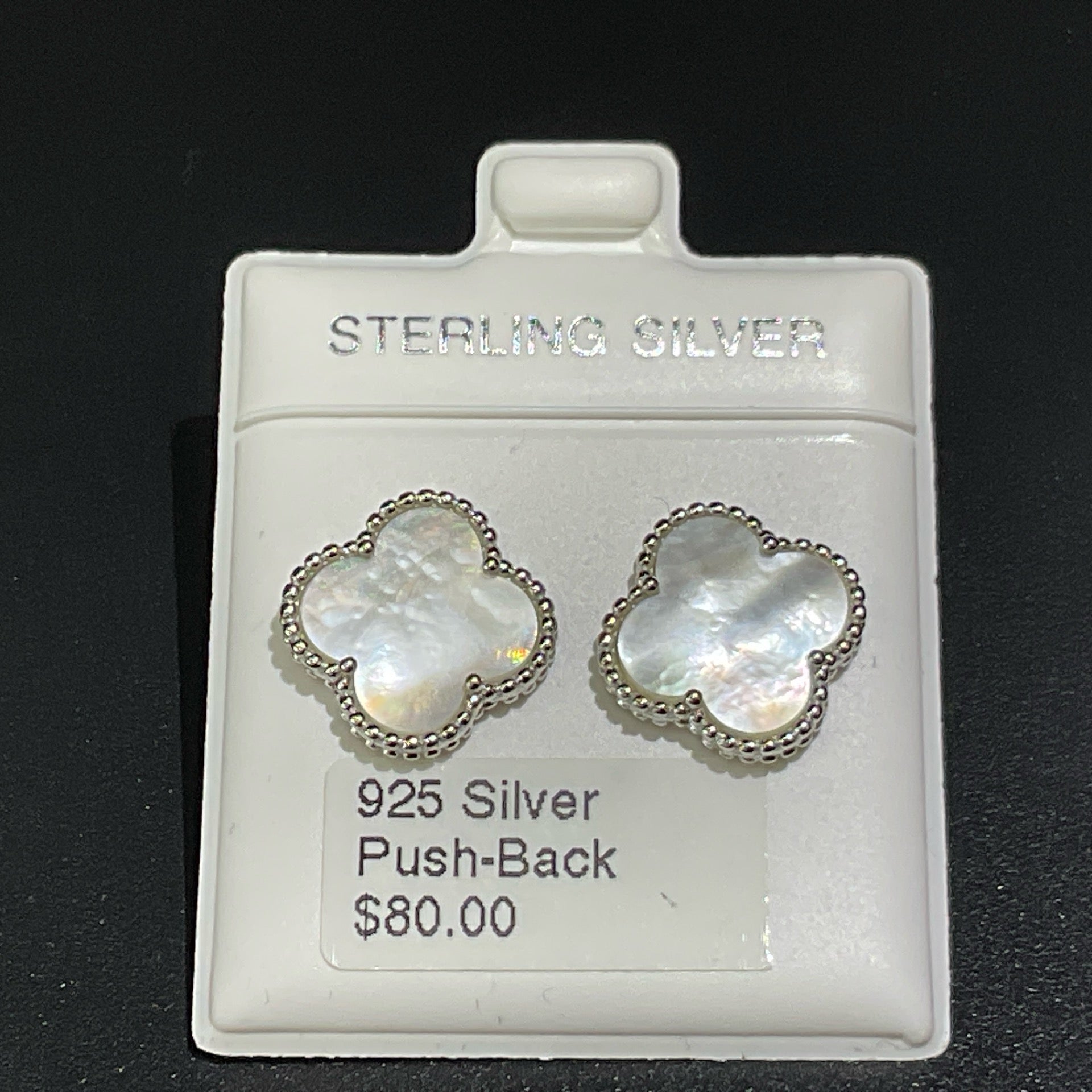 925 Silver Push-Back Earrings