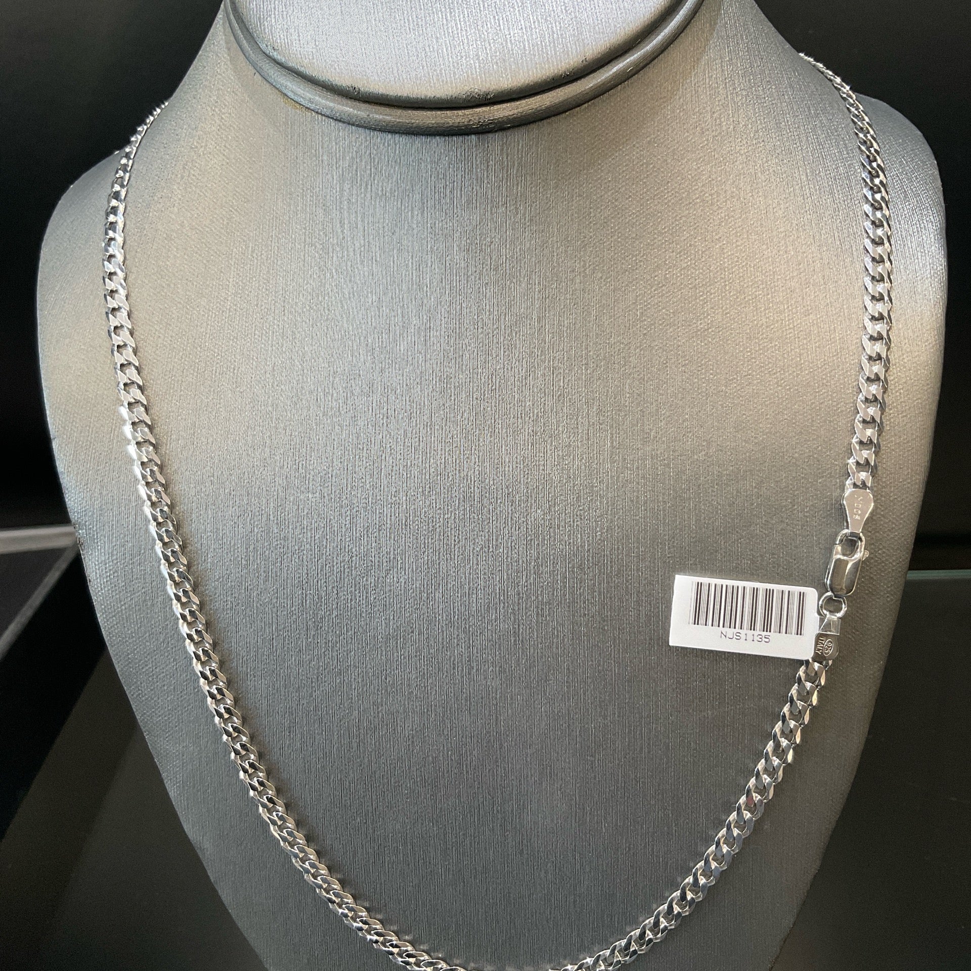 925 Silver Cuban Curb Necklace