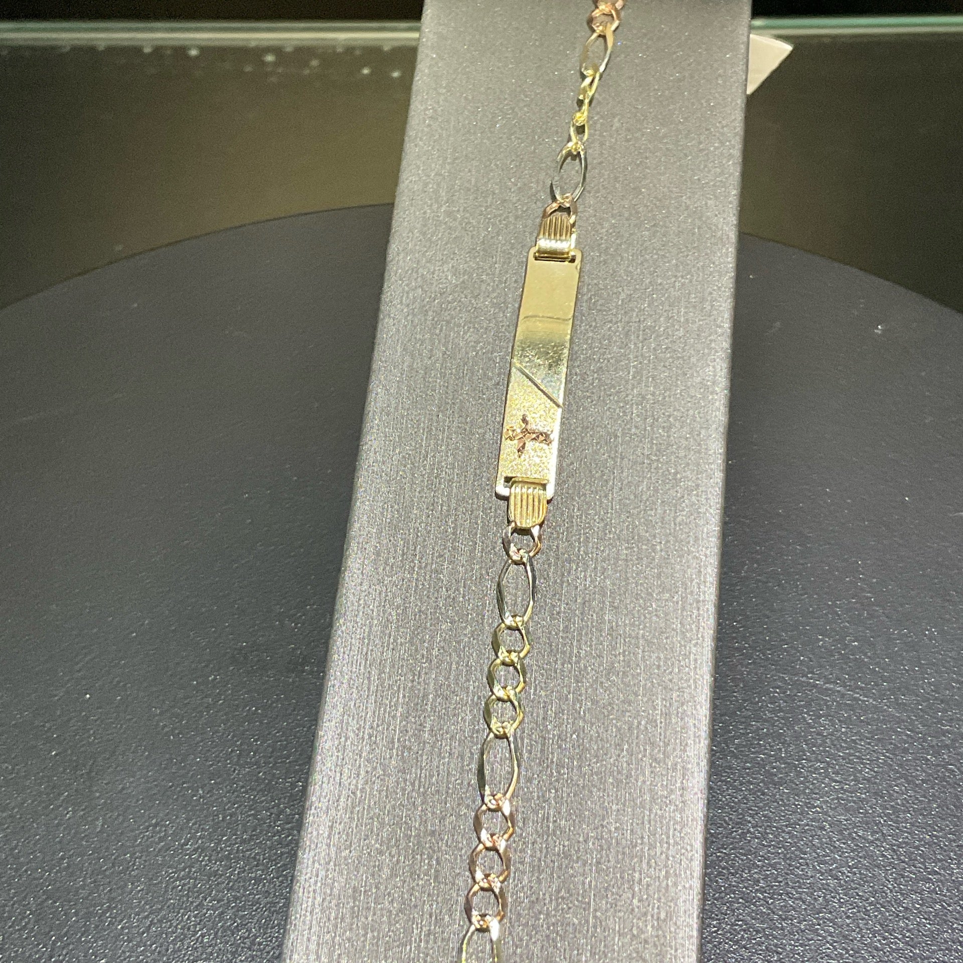 14K Tri-Color Baby ID Bracelet