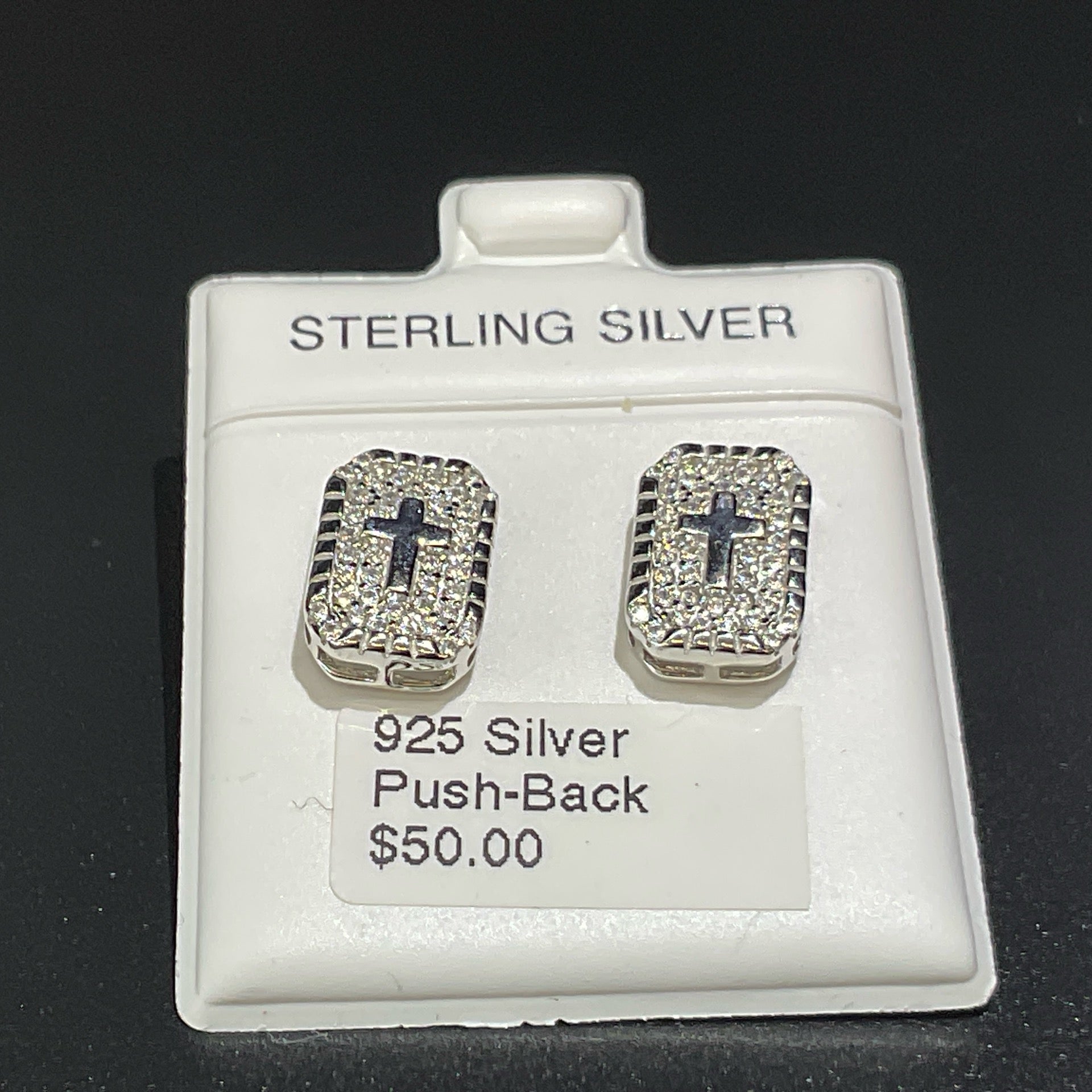 925 Silver Push-Back Earrings